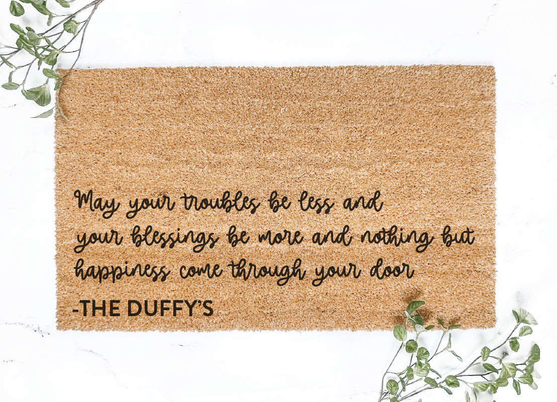 Personalized Irish Blessing Doormat