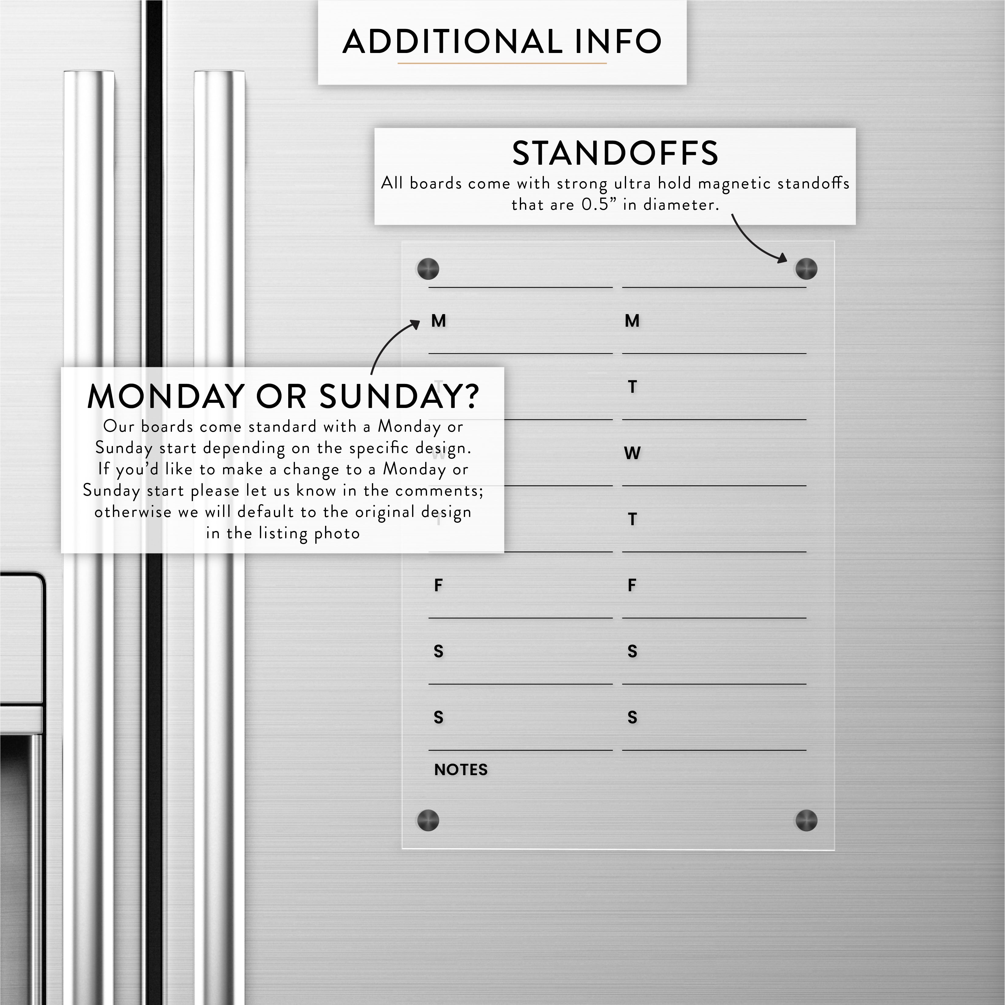 Two Week Magnetic Acrylic Calendar