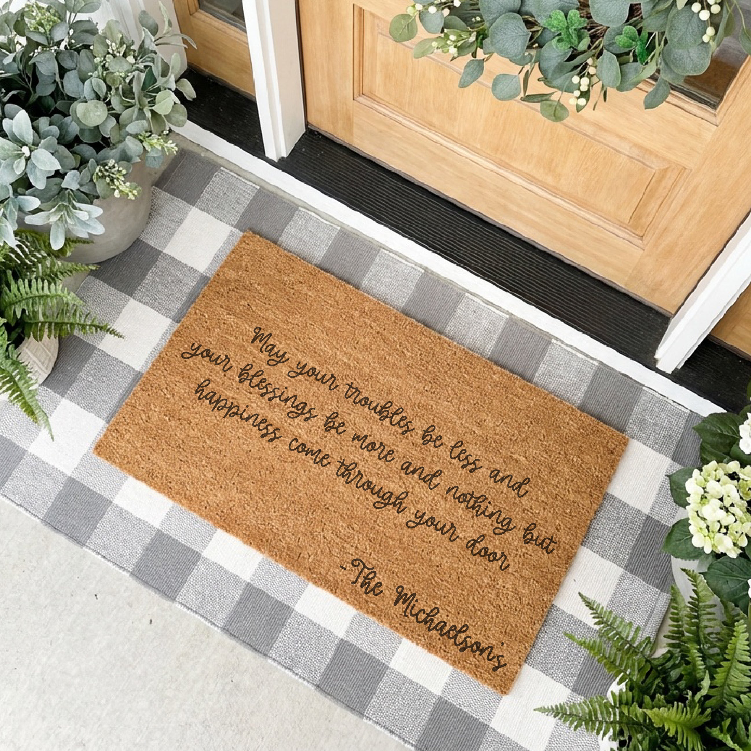 Personalized Irish Blessing Doormat