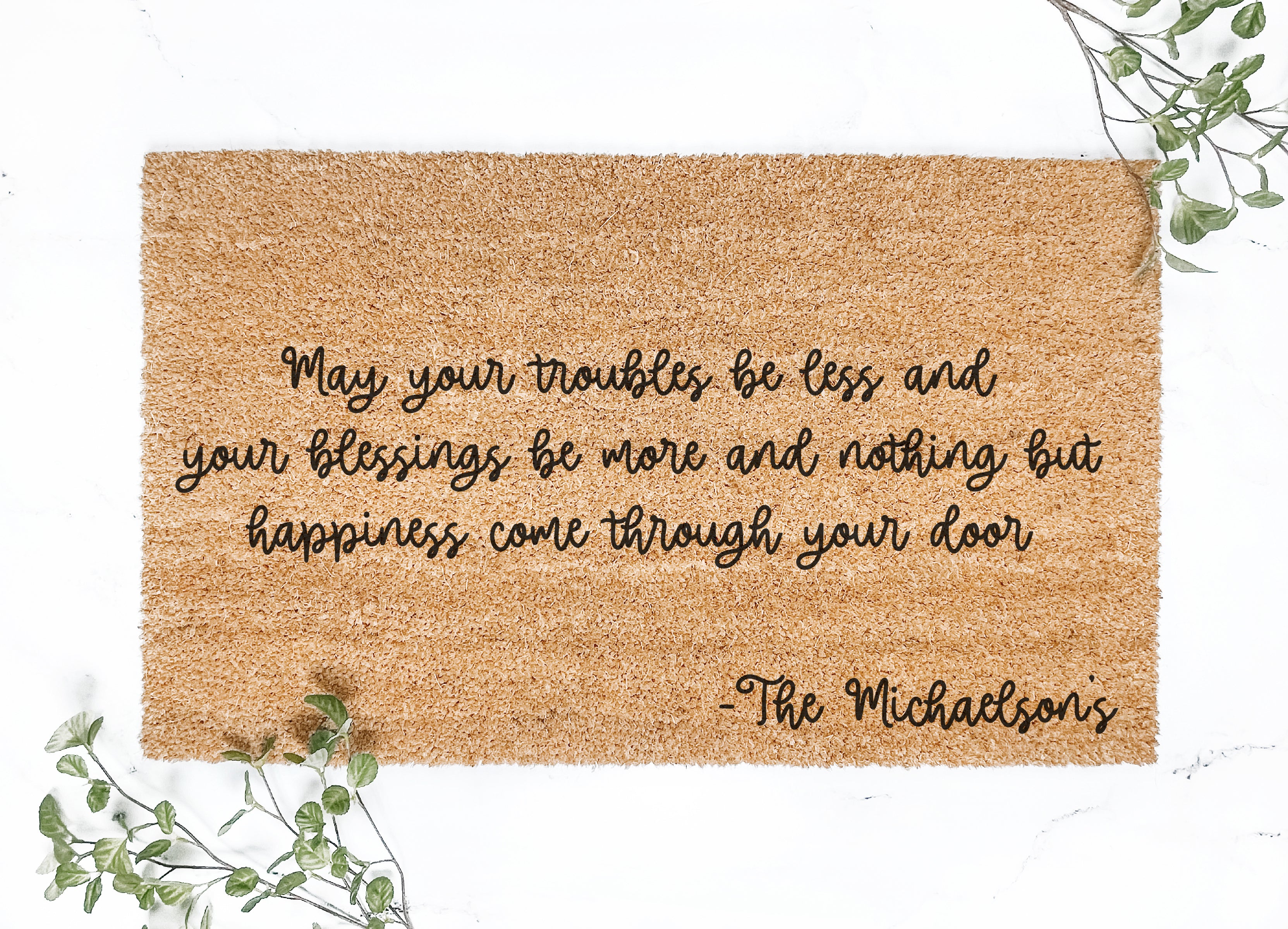 Personalized Irish Blessing Doormat