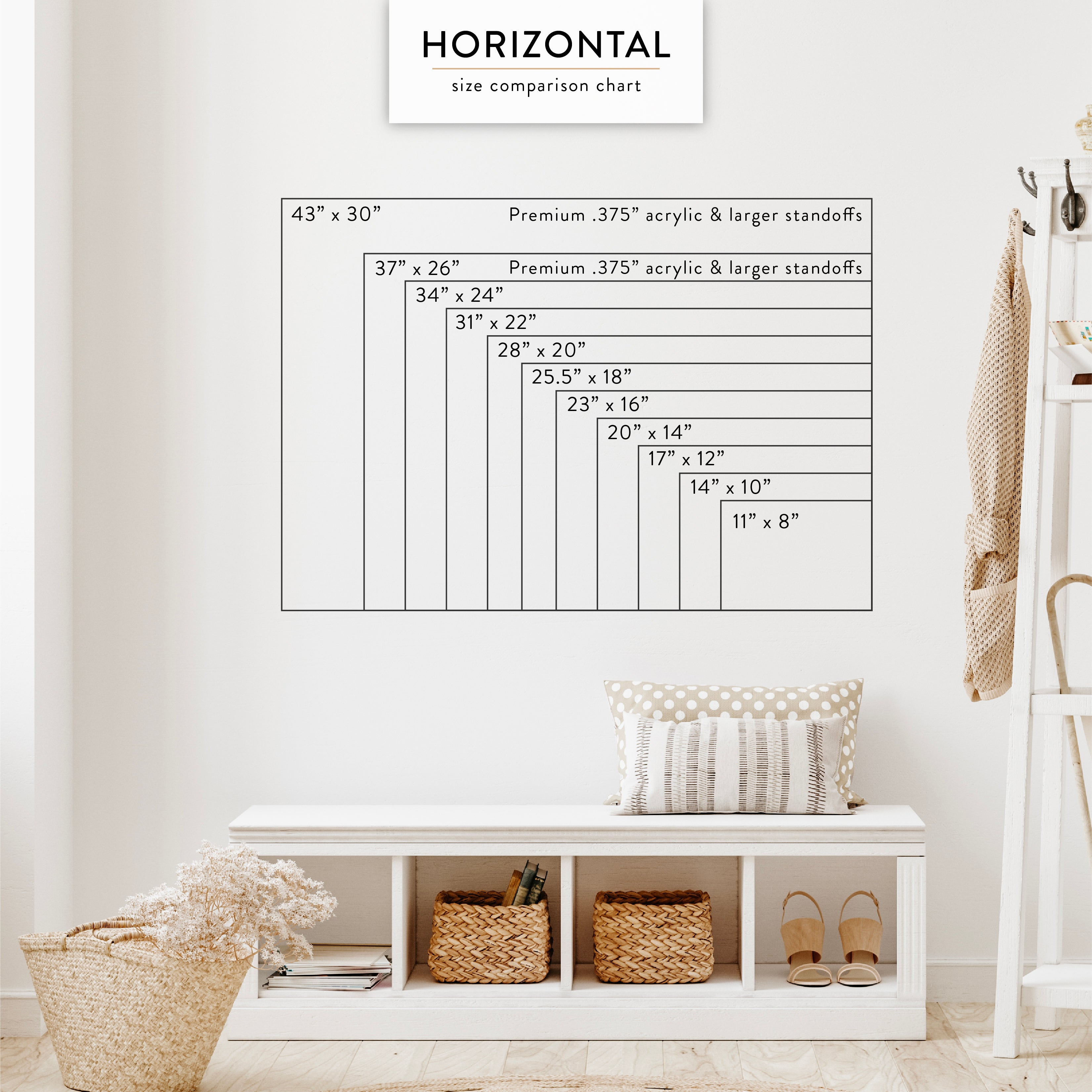Monthly + Custom Sidebar Sections Acrylic Wall Calendar