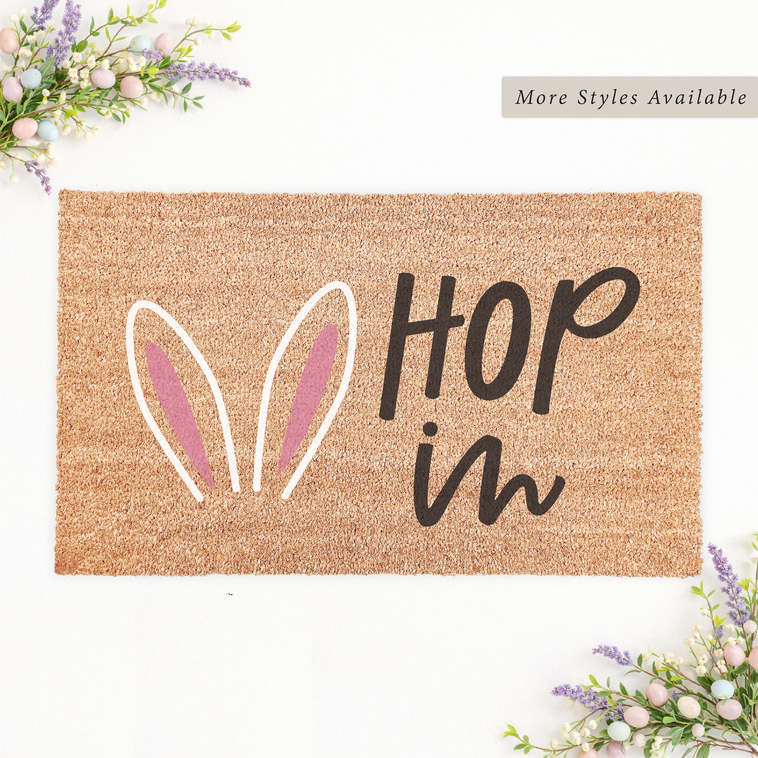 Hop In Bunny Ears Doormat