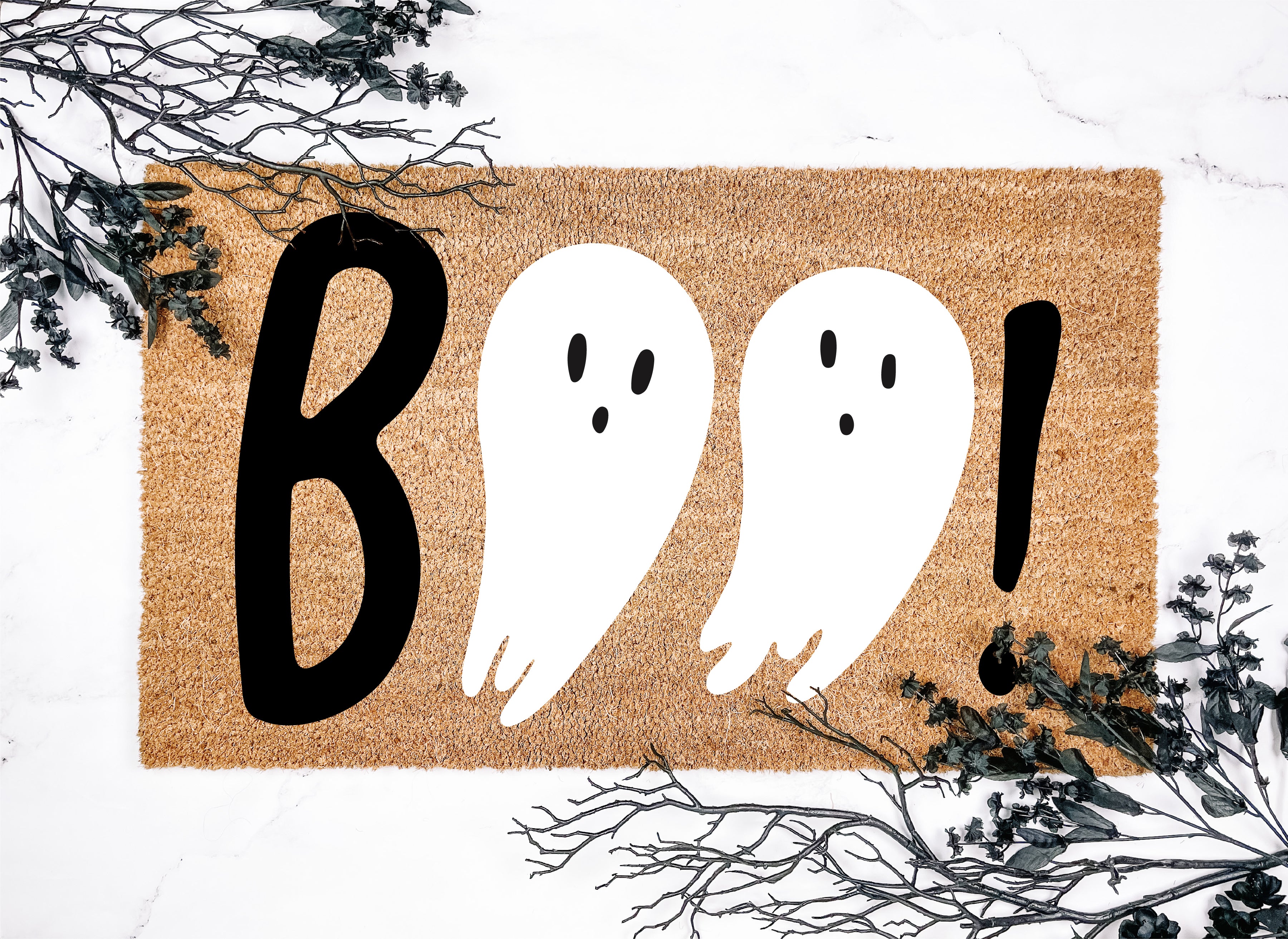 Boo! Spooky Ghost Halloween Doormat