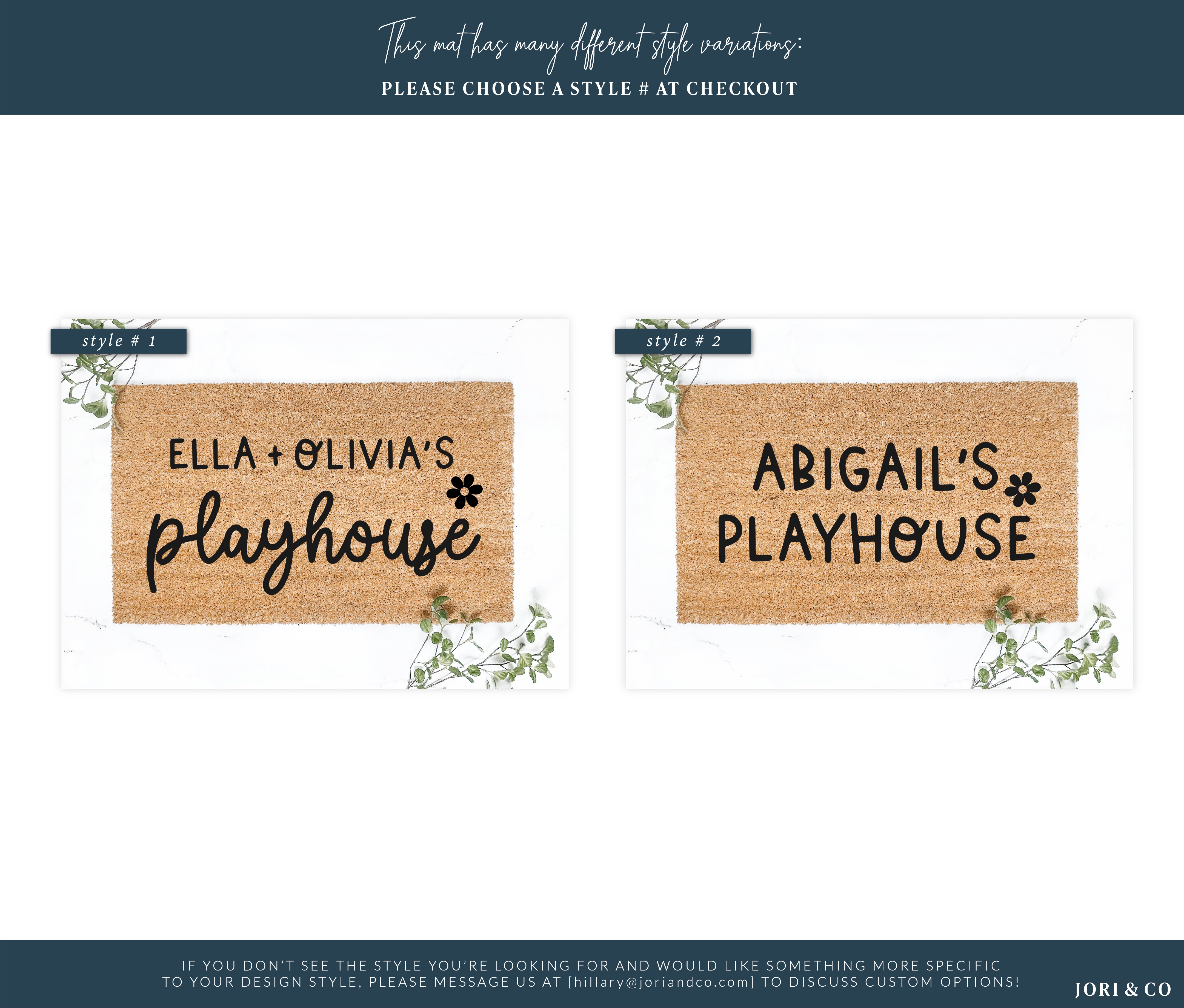 Personalized Kids Daisy Playhouse Doormat