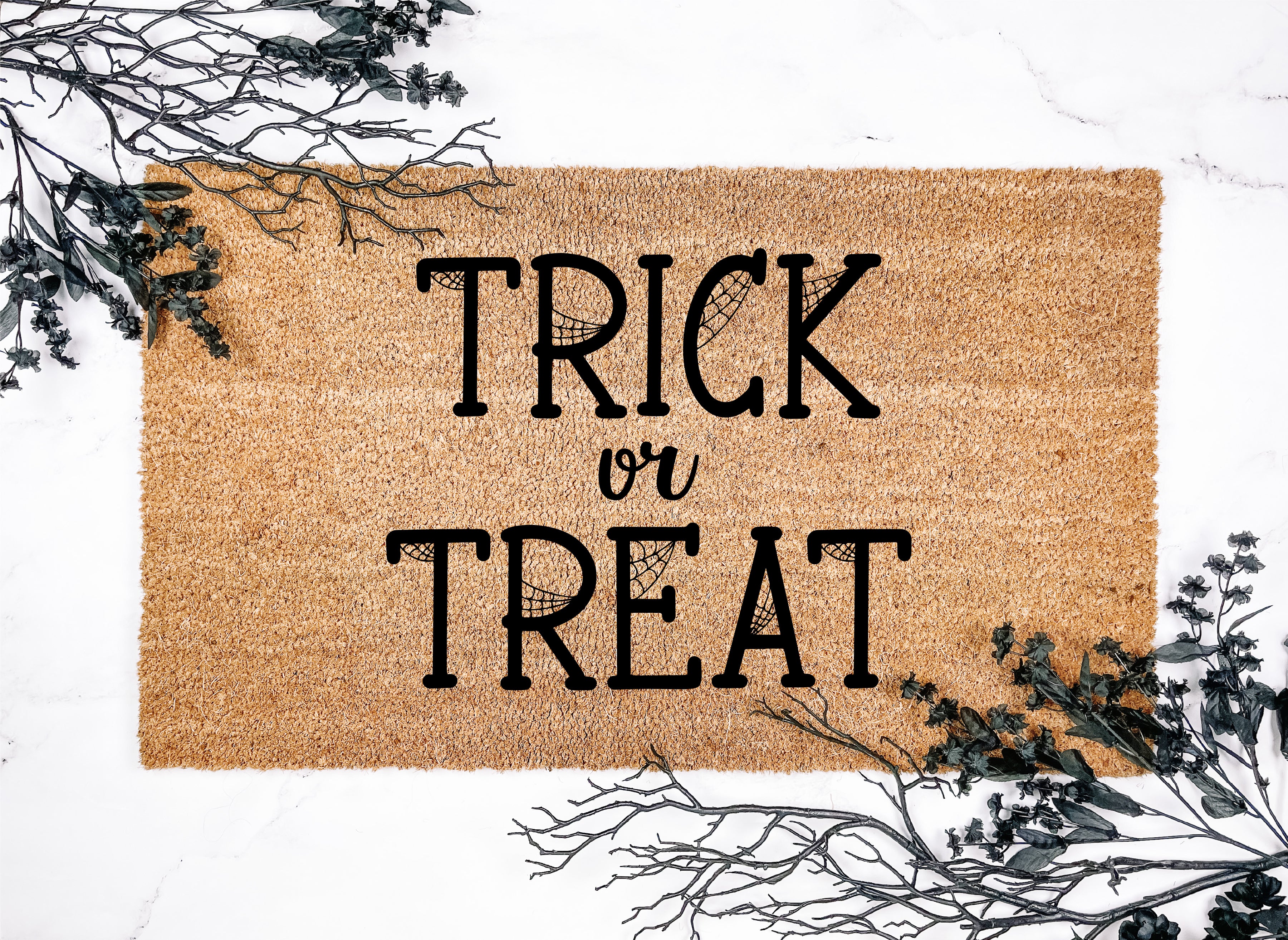Trick or Treat Spooky Lettering Doormat
