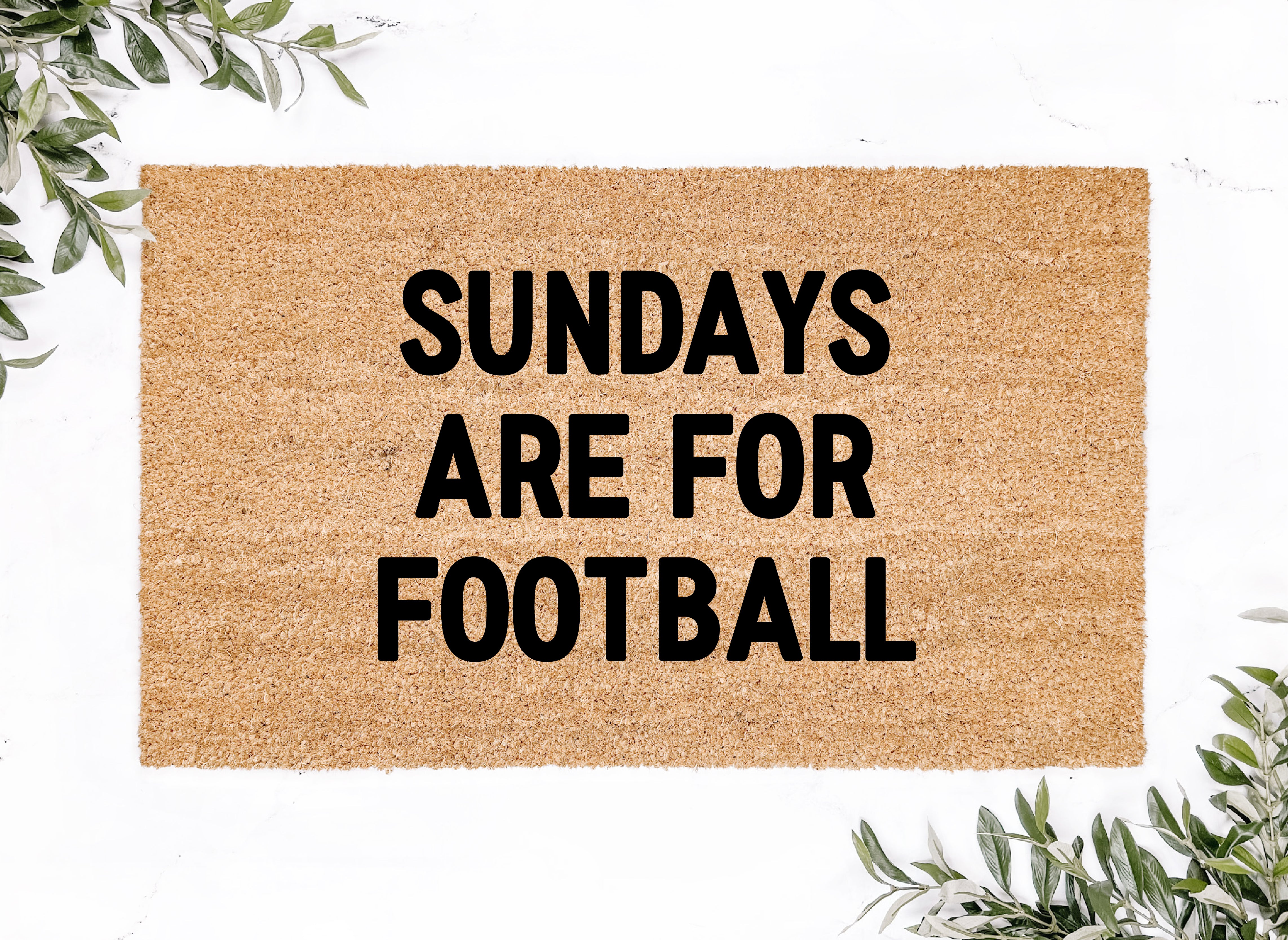 Sundays are for Football Block Letter Doormat