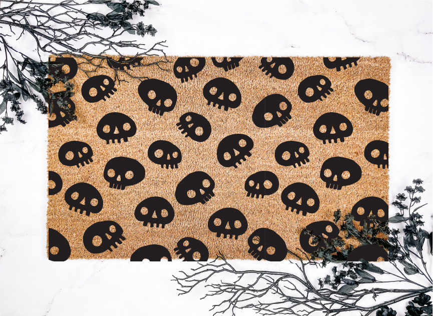 Skull Pattern Doormat