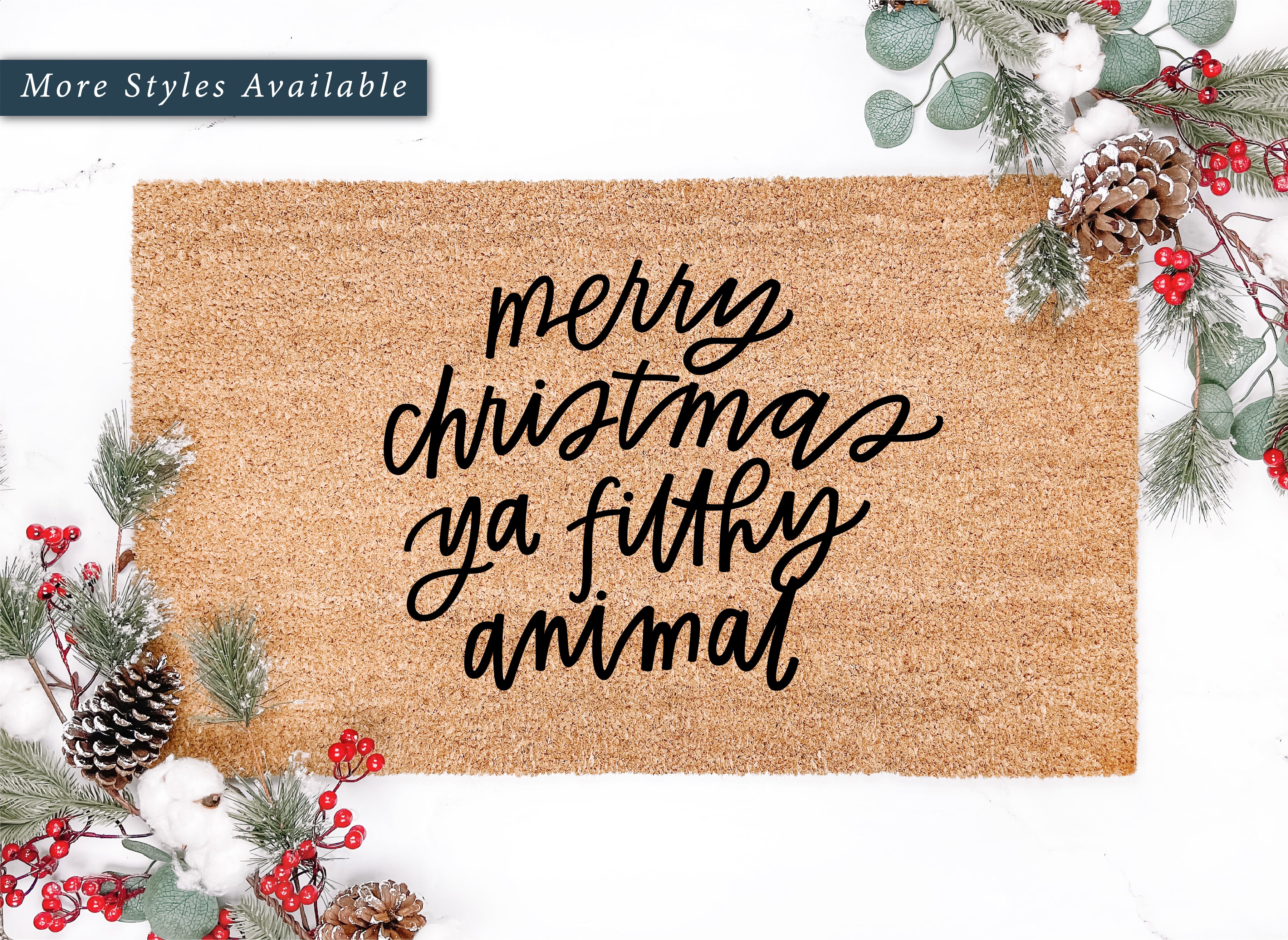 Merry Christmas Ya Filthy Animal v2 Doormat