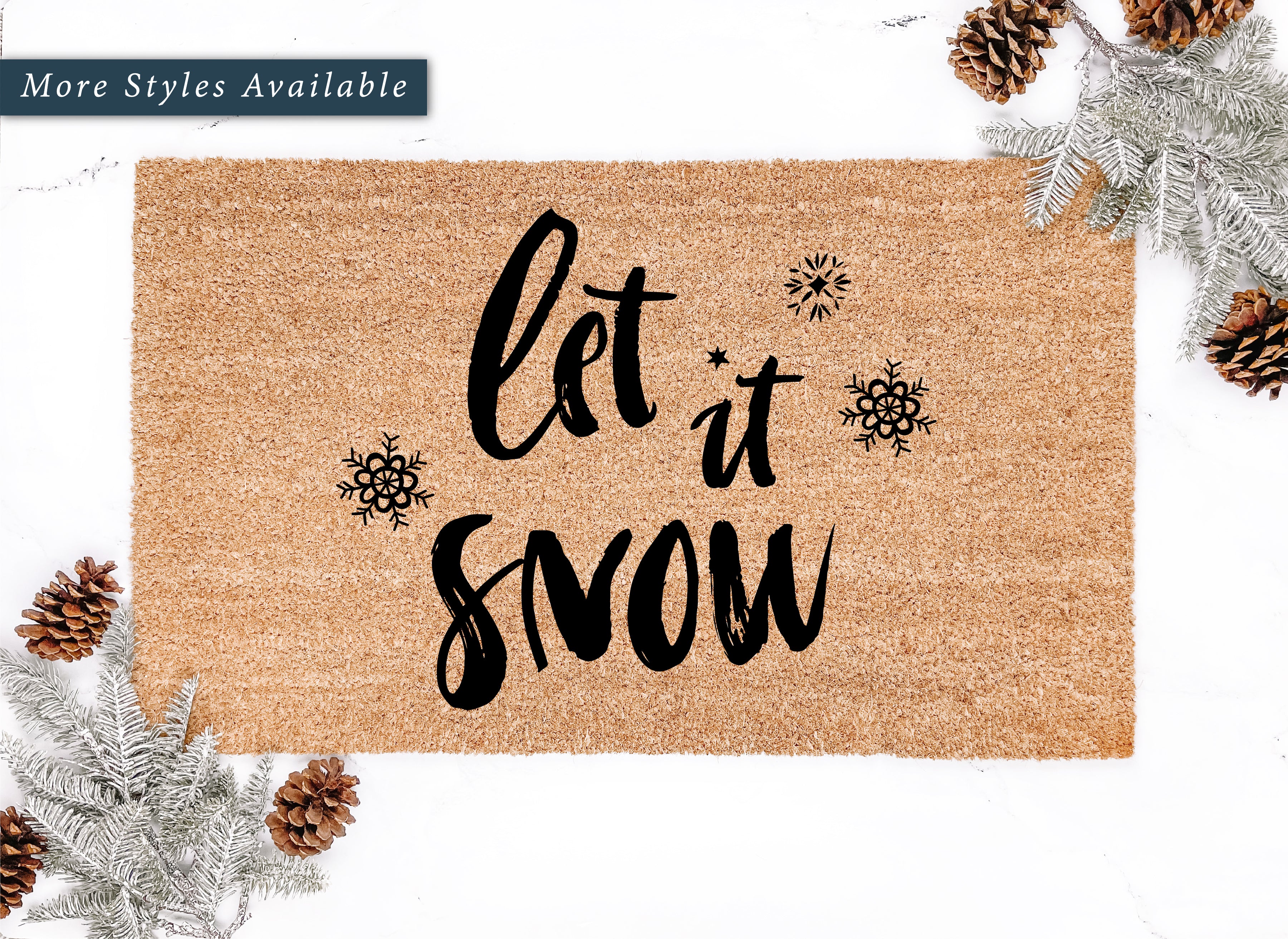 Let It Snow (Snowflakes) Doormat