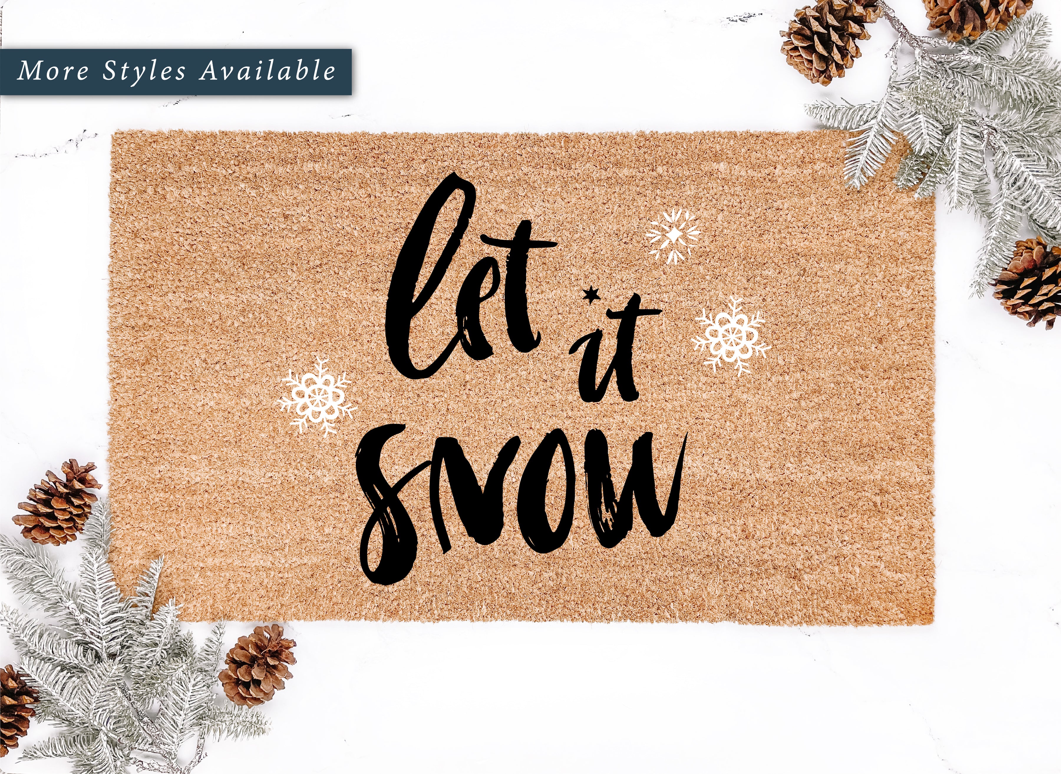 Let It Snow (Snowflakes) Doormat