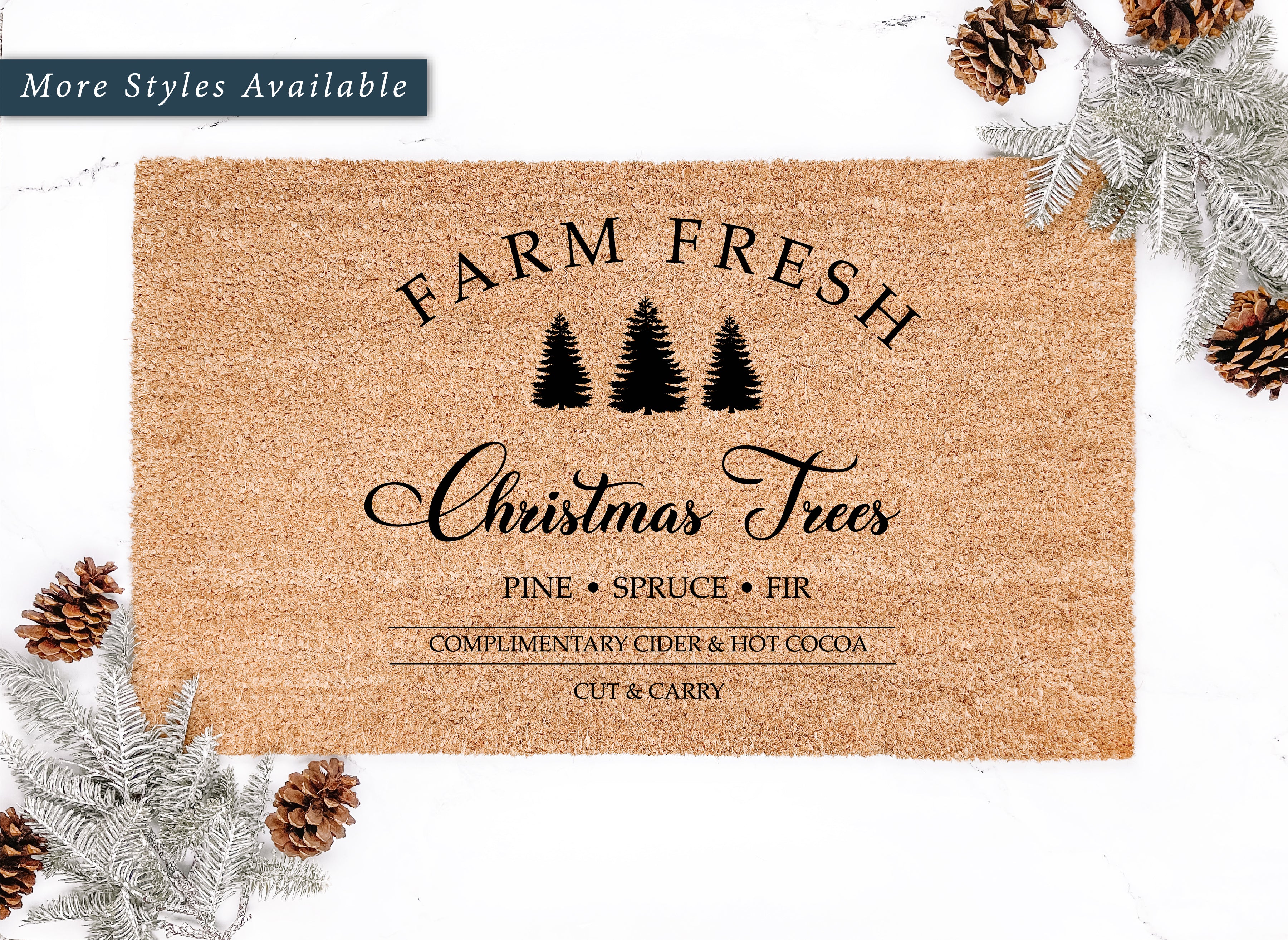 Farm Fresh Christmas Trees Doormat