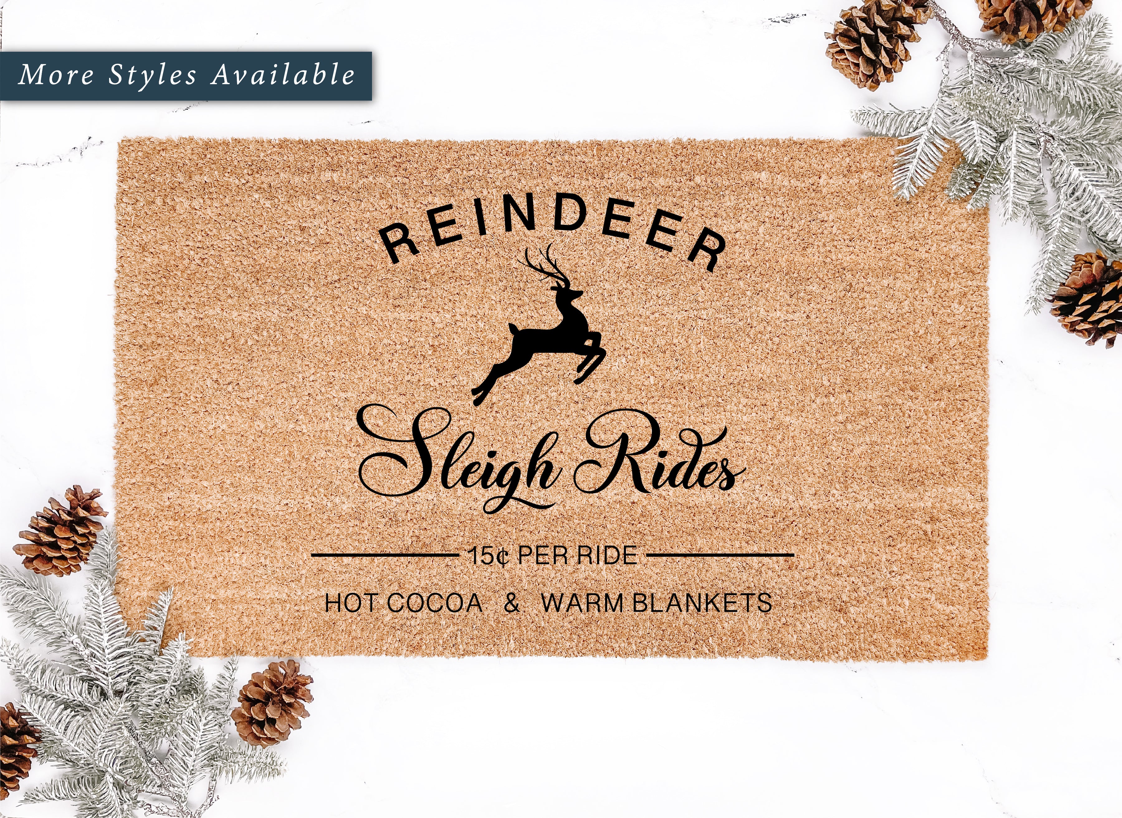Reindeer Rides Doormat