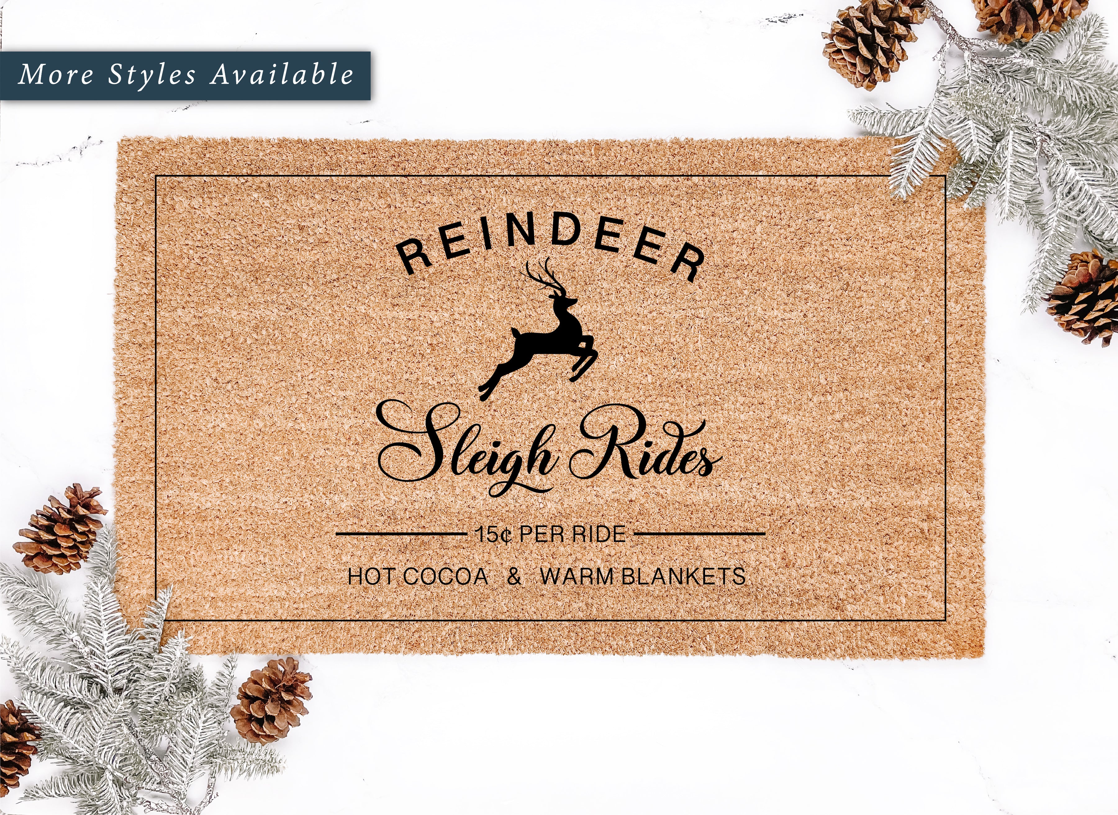 Reindeer Rides Doormat