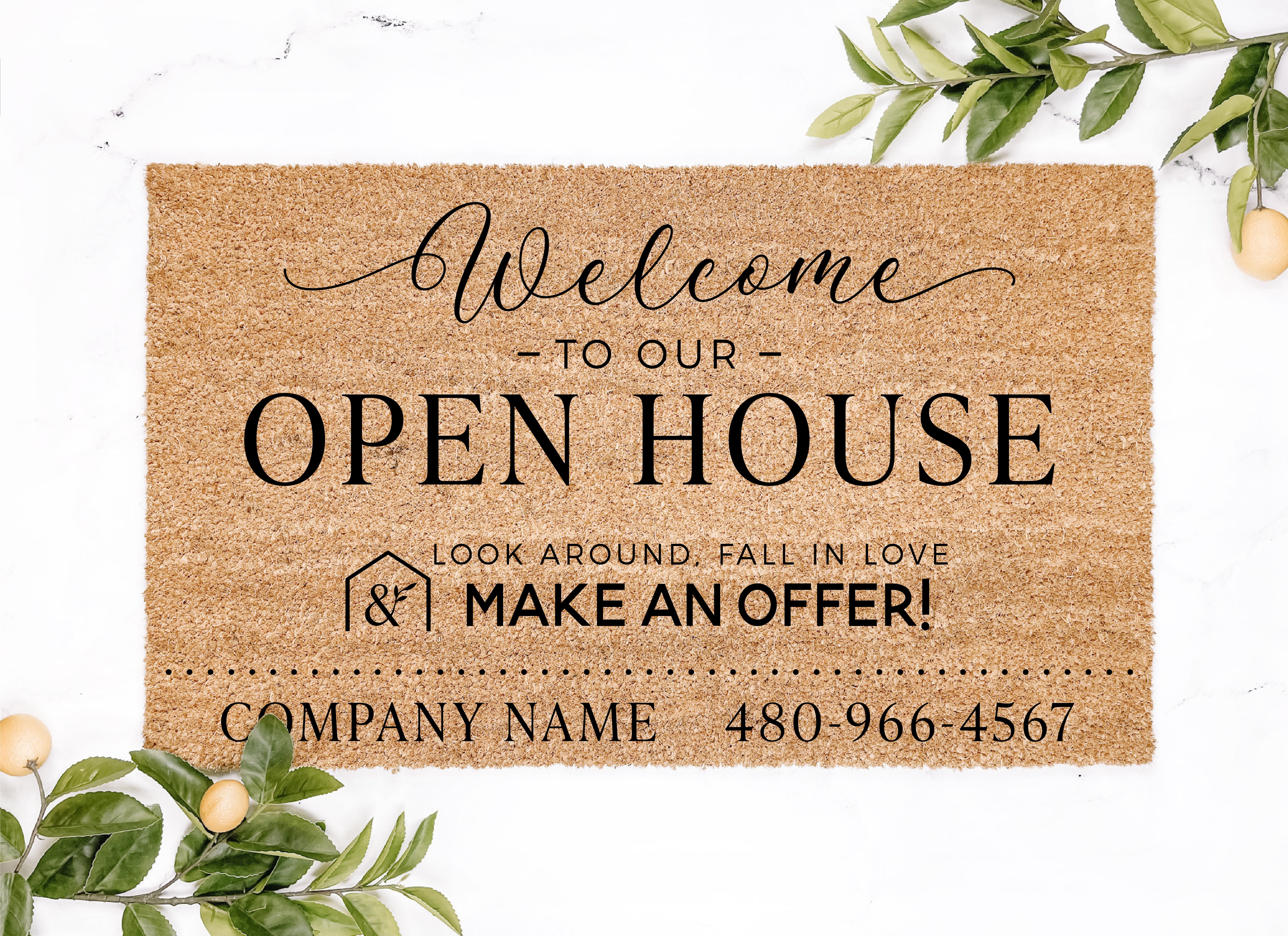 Welcome to our Open House Doormat