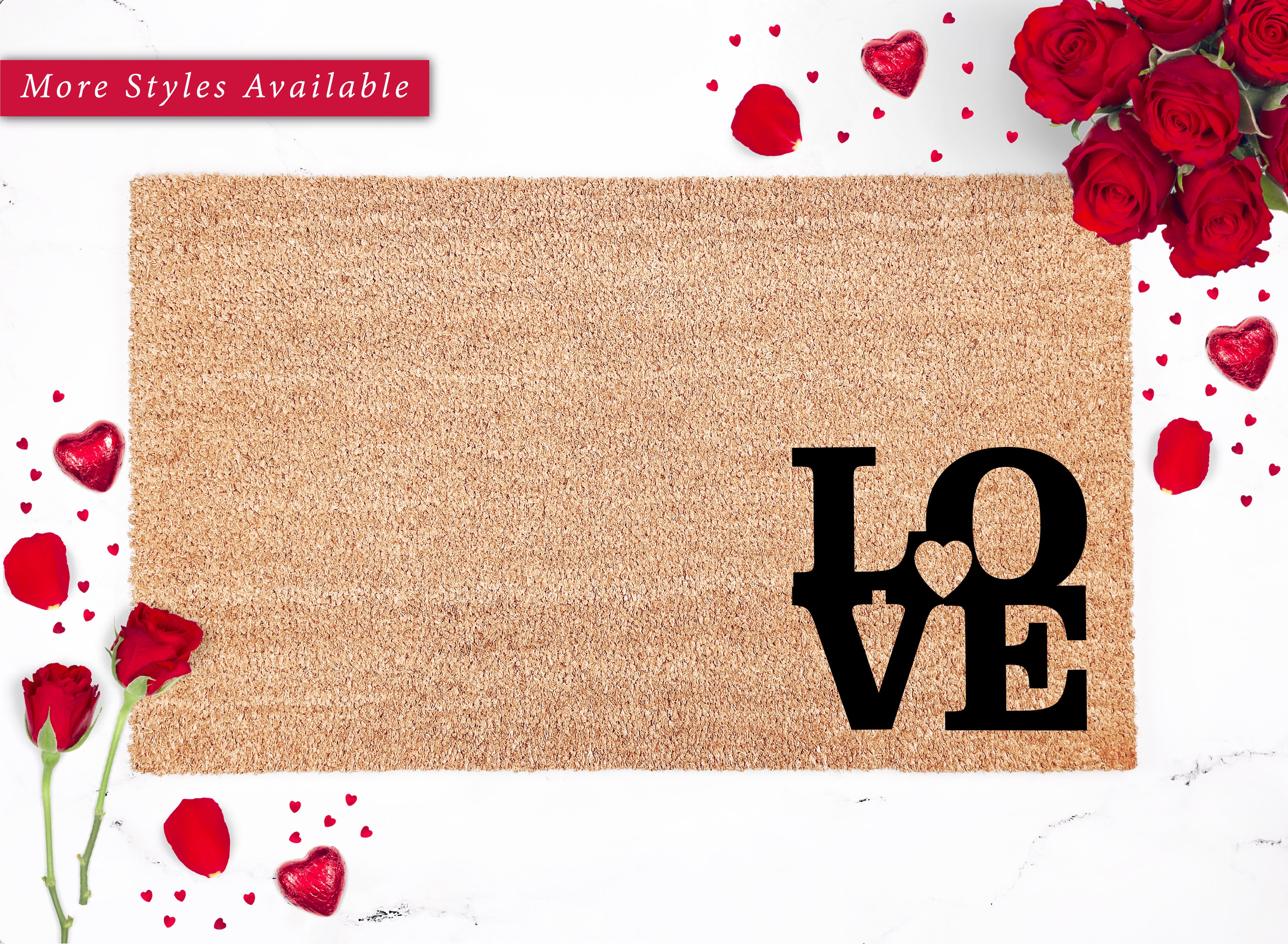 LOVE Heart Cutout Doormat
