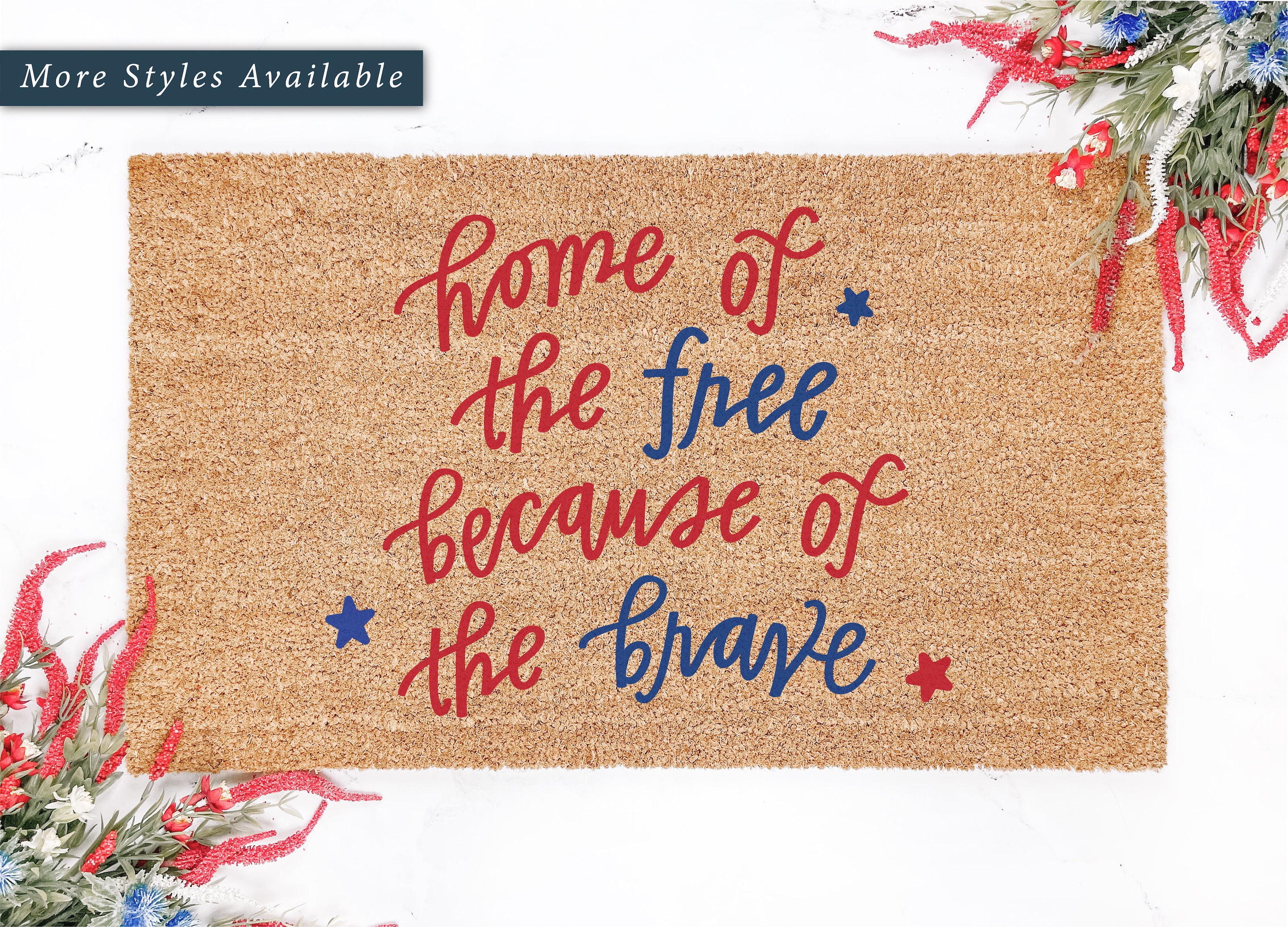 Home Of The Free Because Of The Brave Doormat