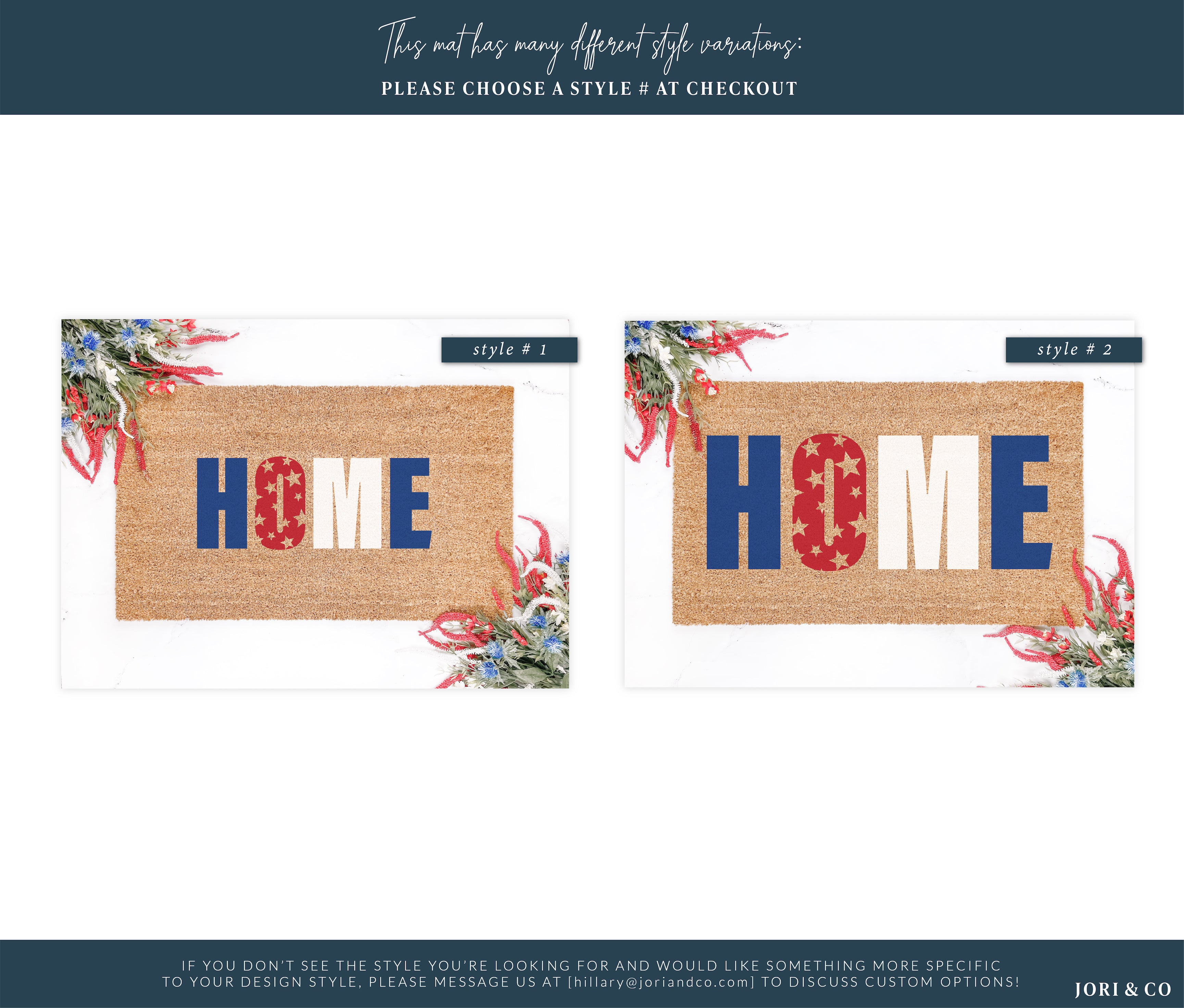 Red White And Blue Home Doormat
