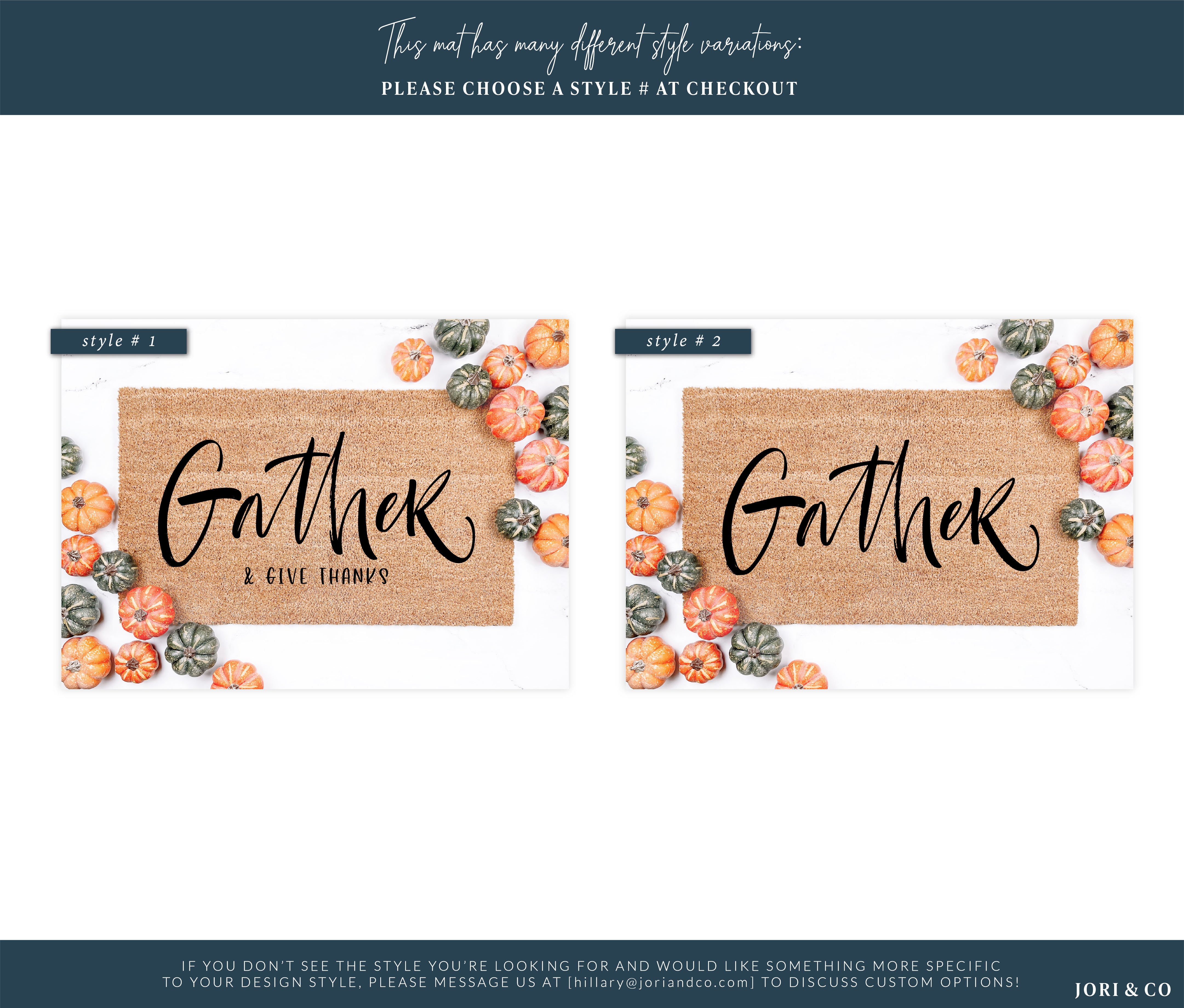 Gather & Give Thanks Thanksgiving Doormat