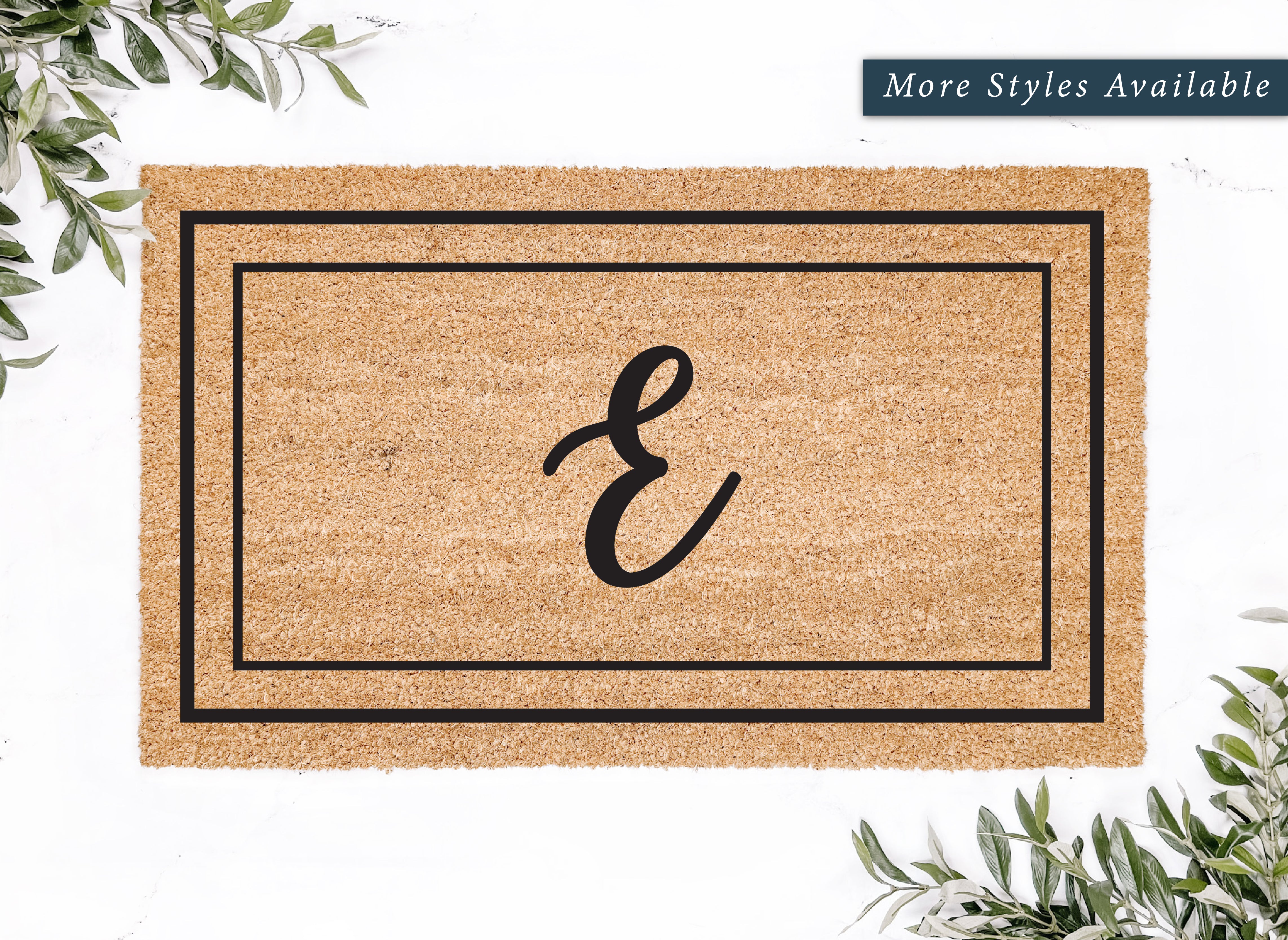 Personalized Double Frame Initial Doormat