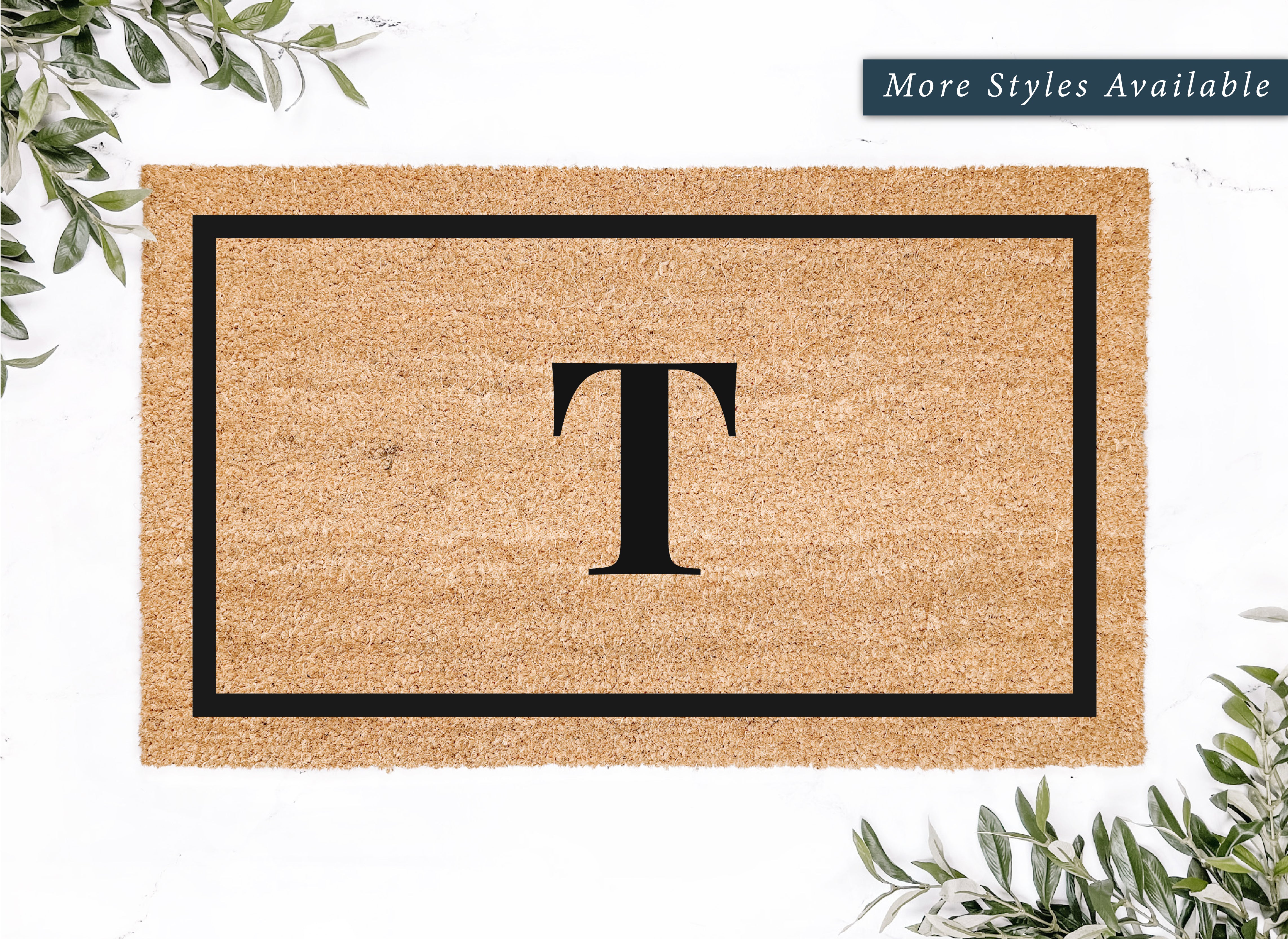 Personalized Thick Frame Initial Doormat