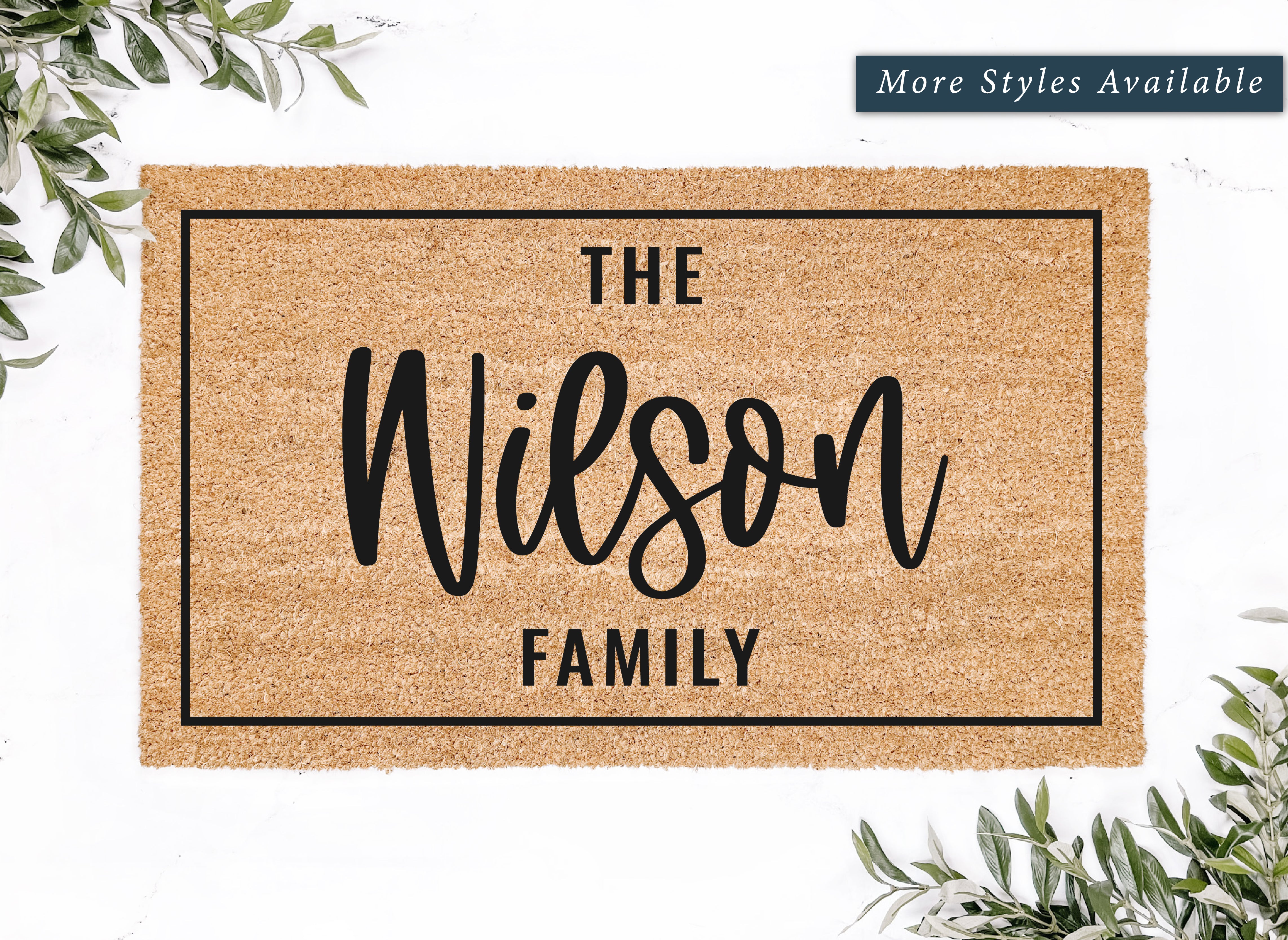 Personalized Family Border Doormat