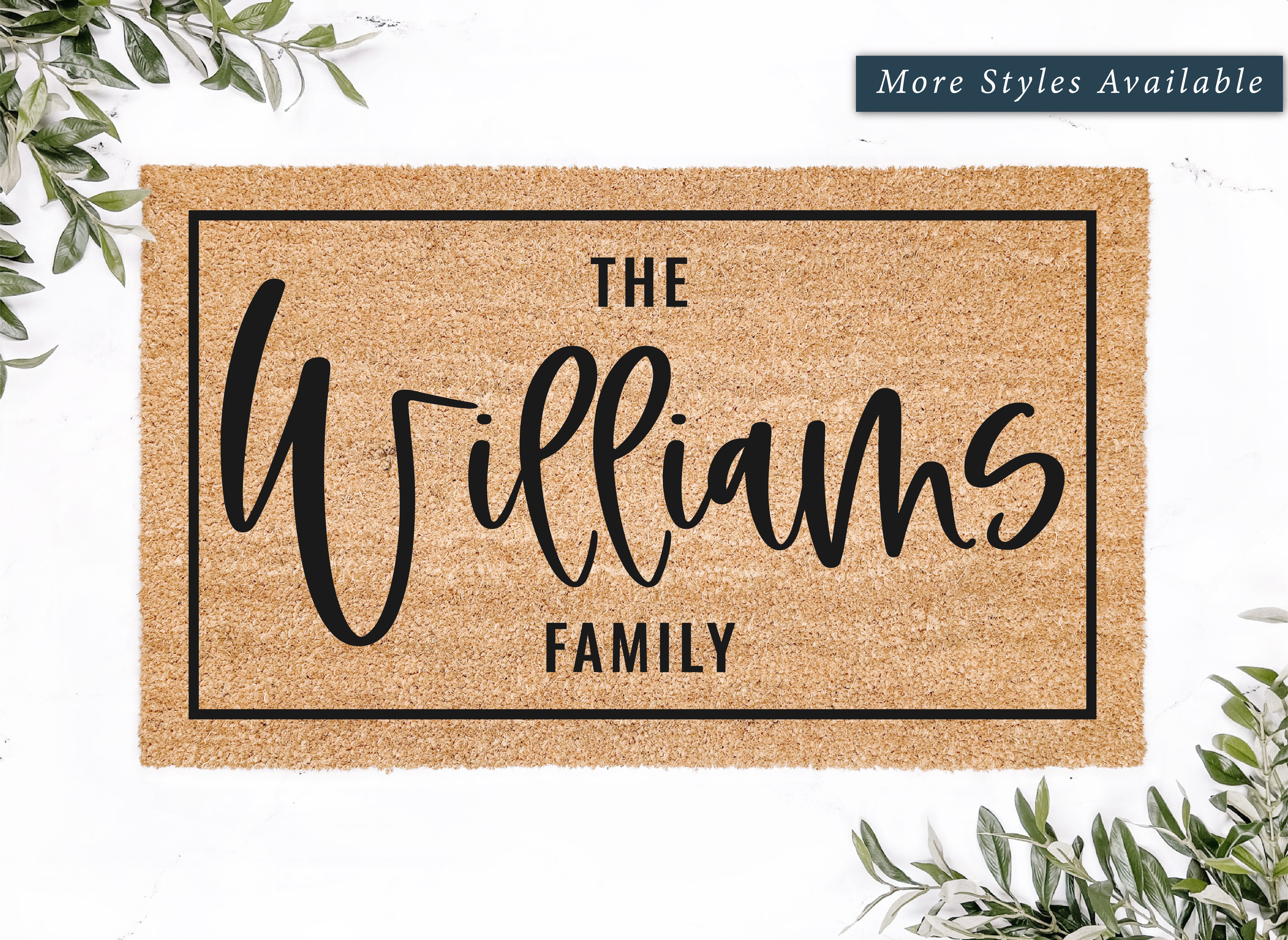 Personalized Family Border Doormat
