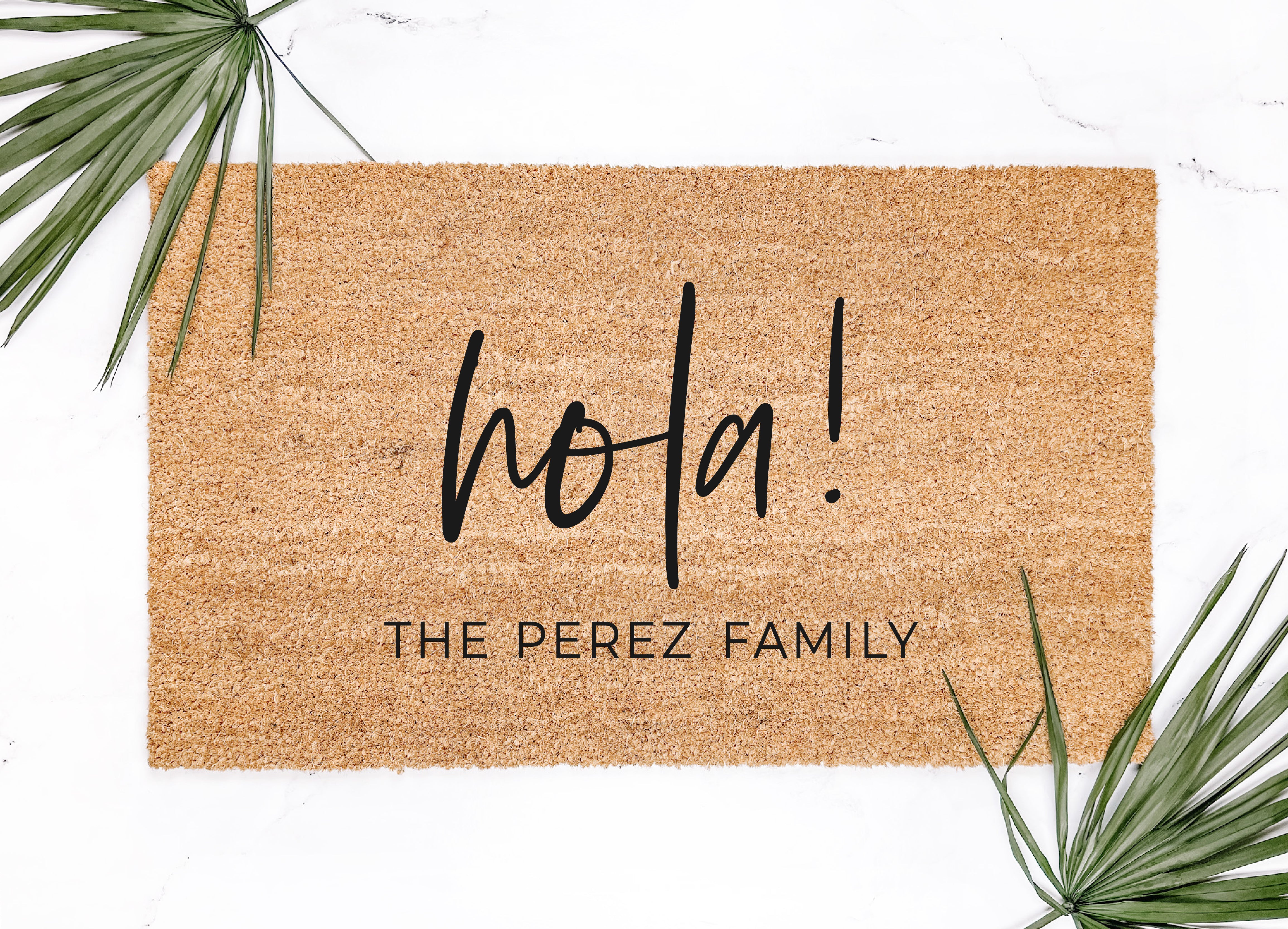 Personalized Hola! Doormat