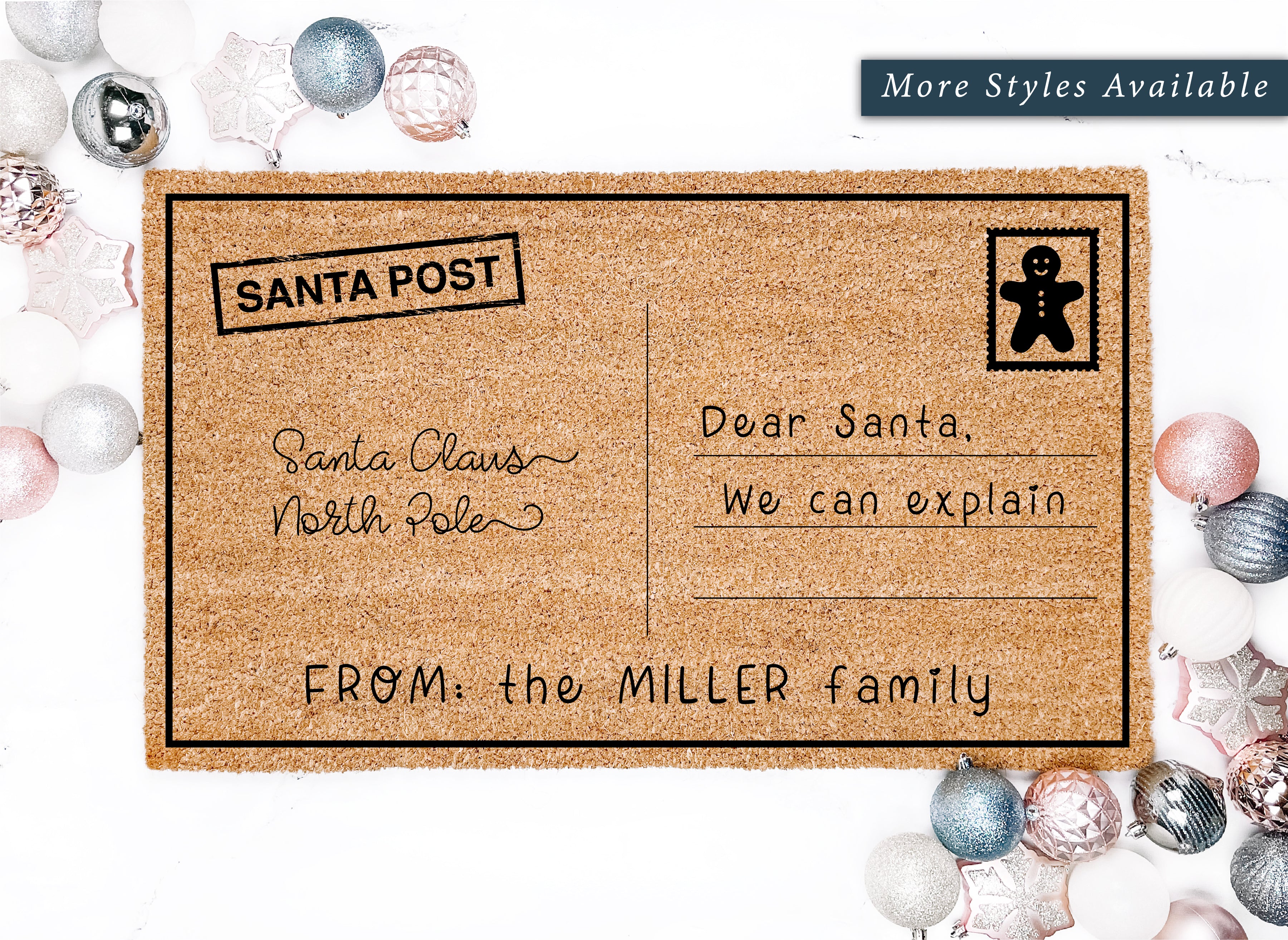 Personalized Letter To Santa Doormat