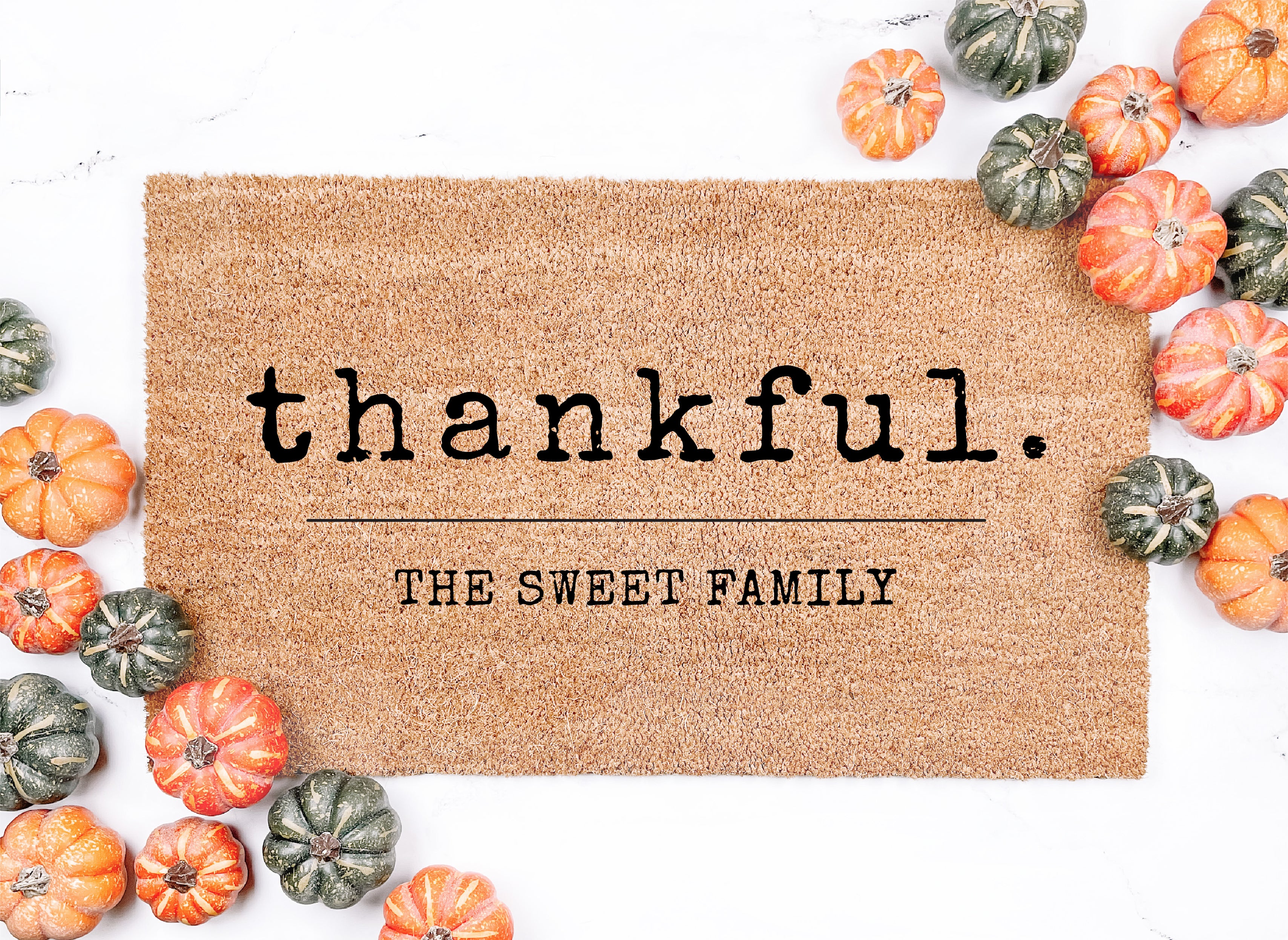 Happy Thanksgiving Personalized Doormat