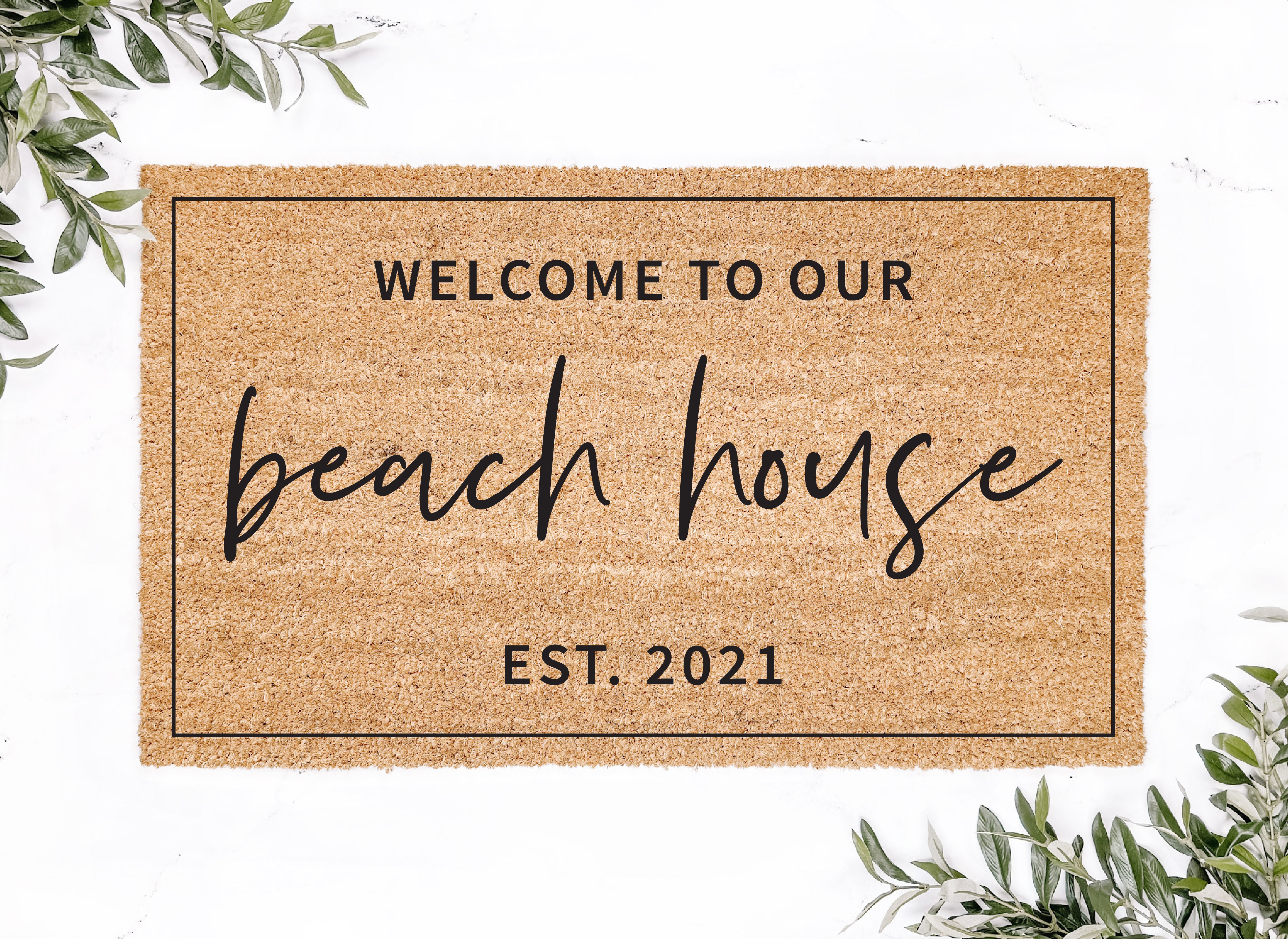 Personalized Welcome To Our Beach House Doormat