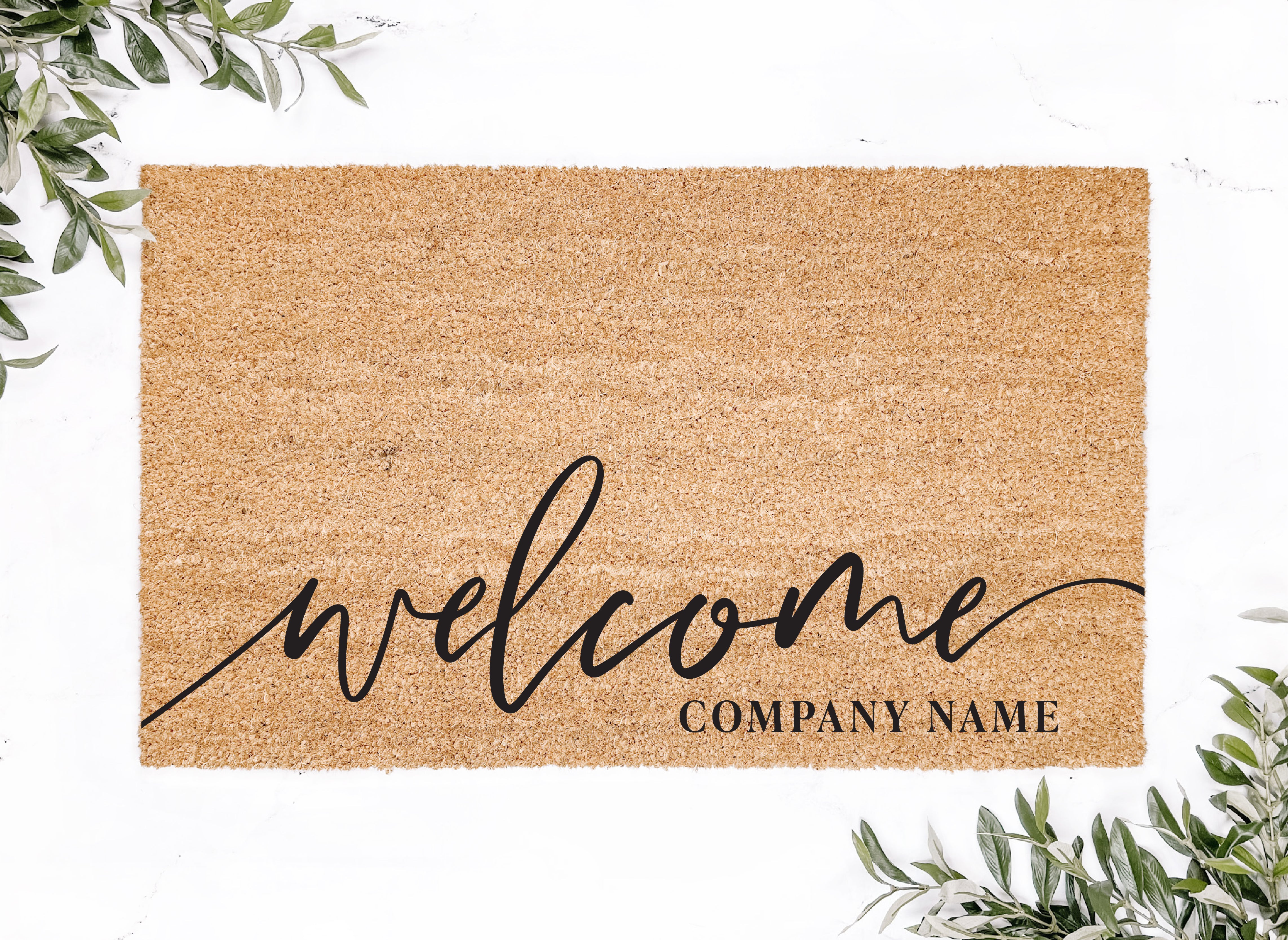 Custom Welcome Company Name or Last Name Doormat