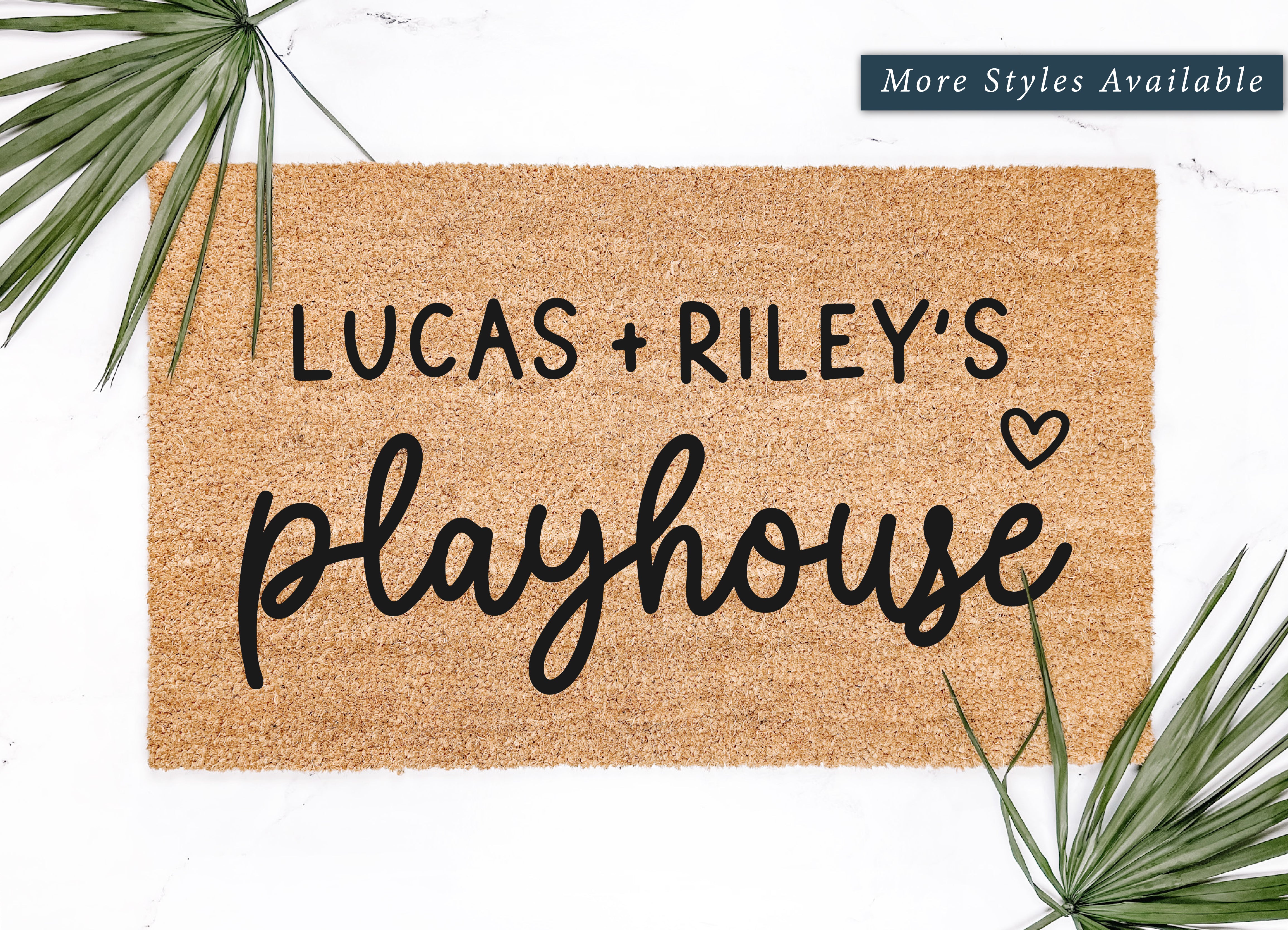 Personalized Kids Names Playhouse Doormat
