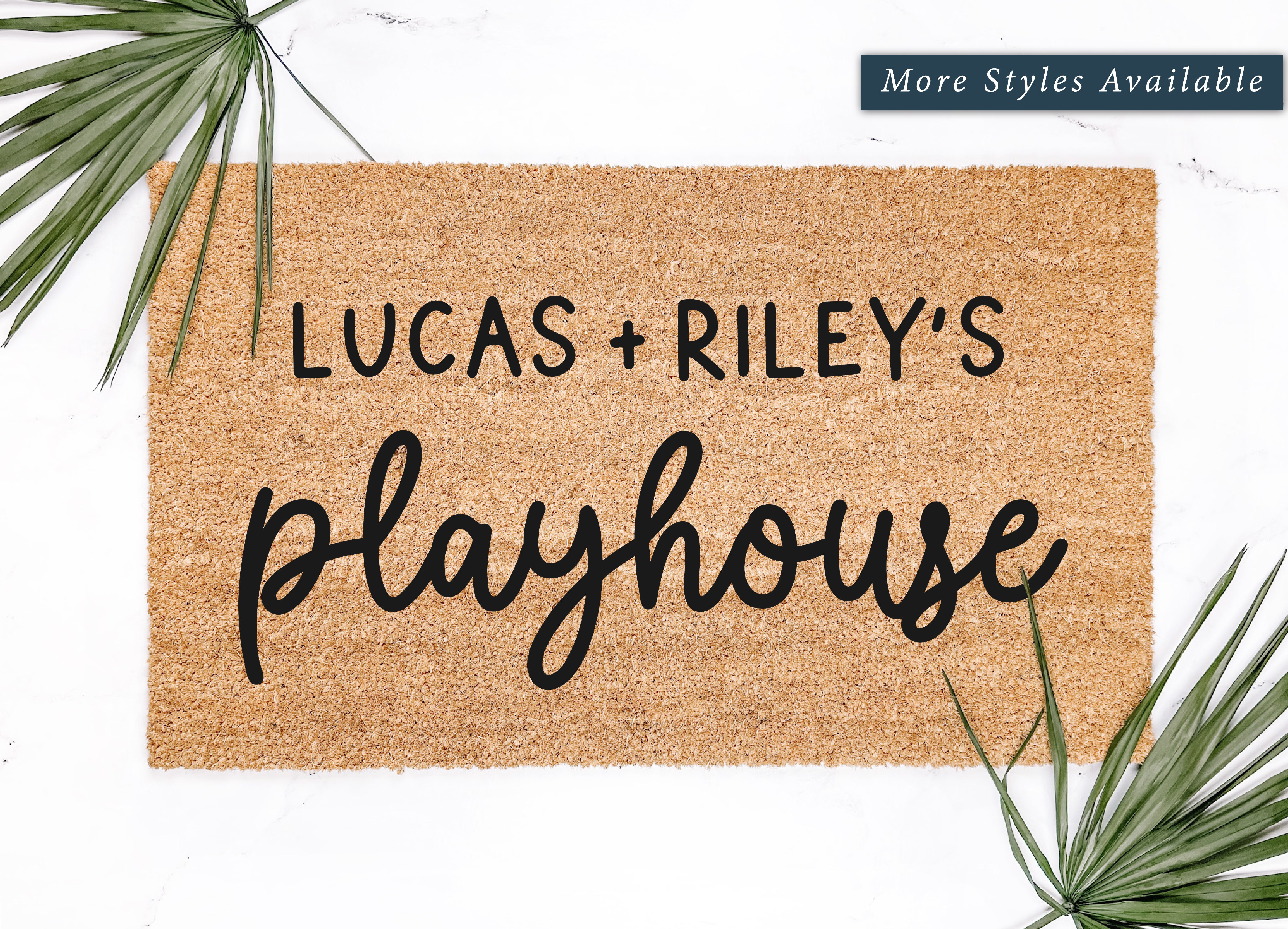 Personalized Kids Names Playhouse Doormat