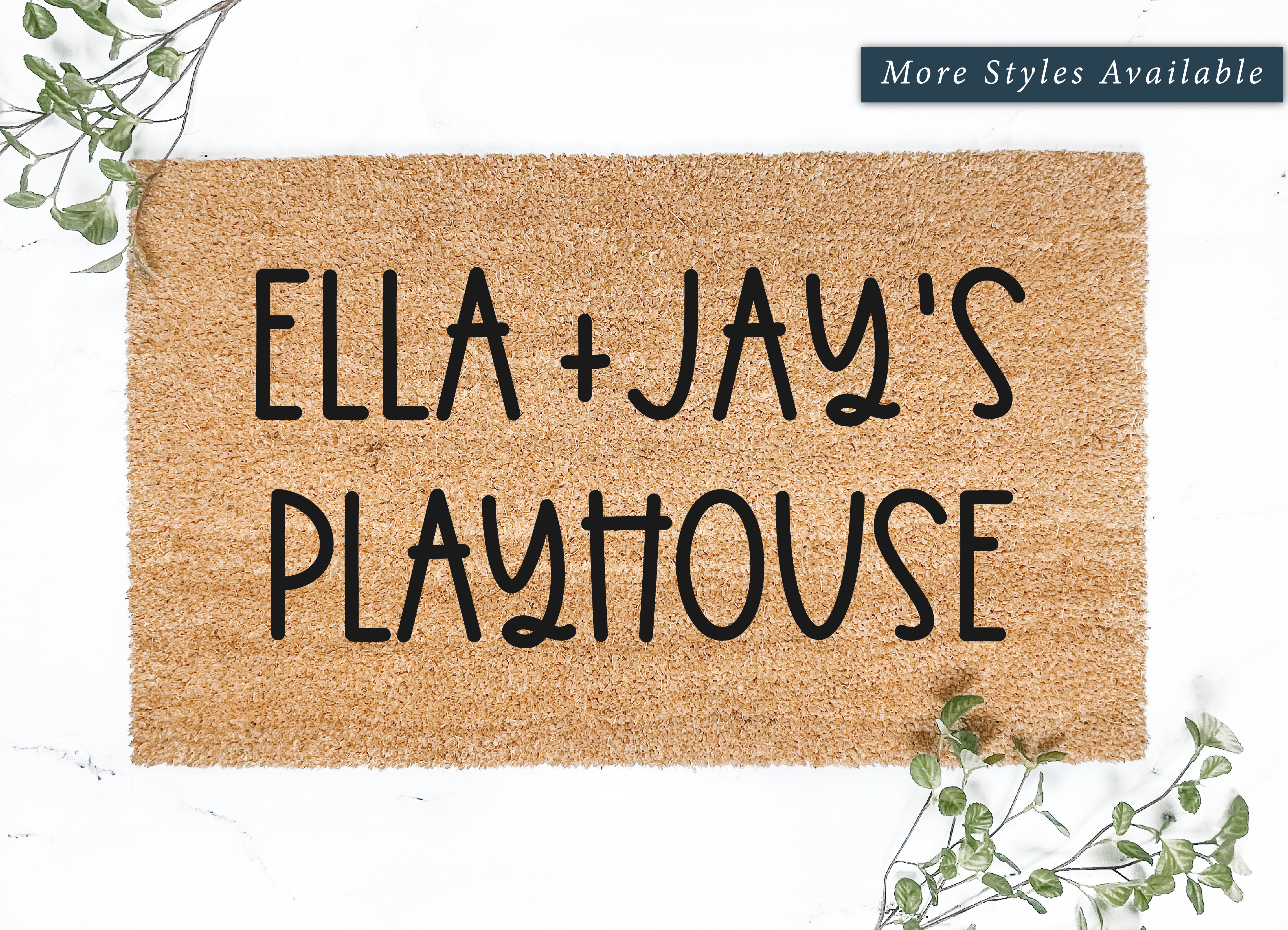 Personalized Kid's Name Playhouse Doormat